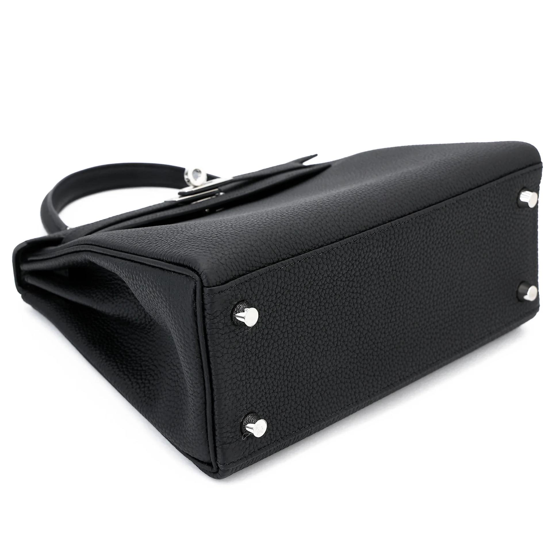 Brand New ( Rank N ) HERMÈS Kelly 25 Noir (89) Togo Palladium hardware G (2026) - 5