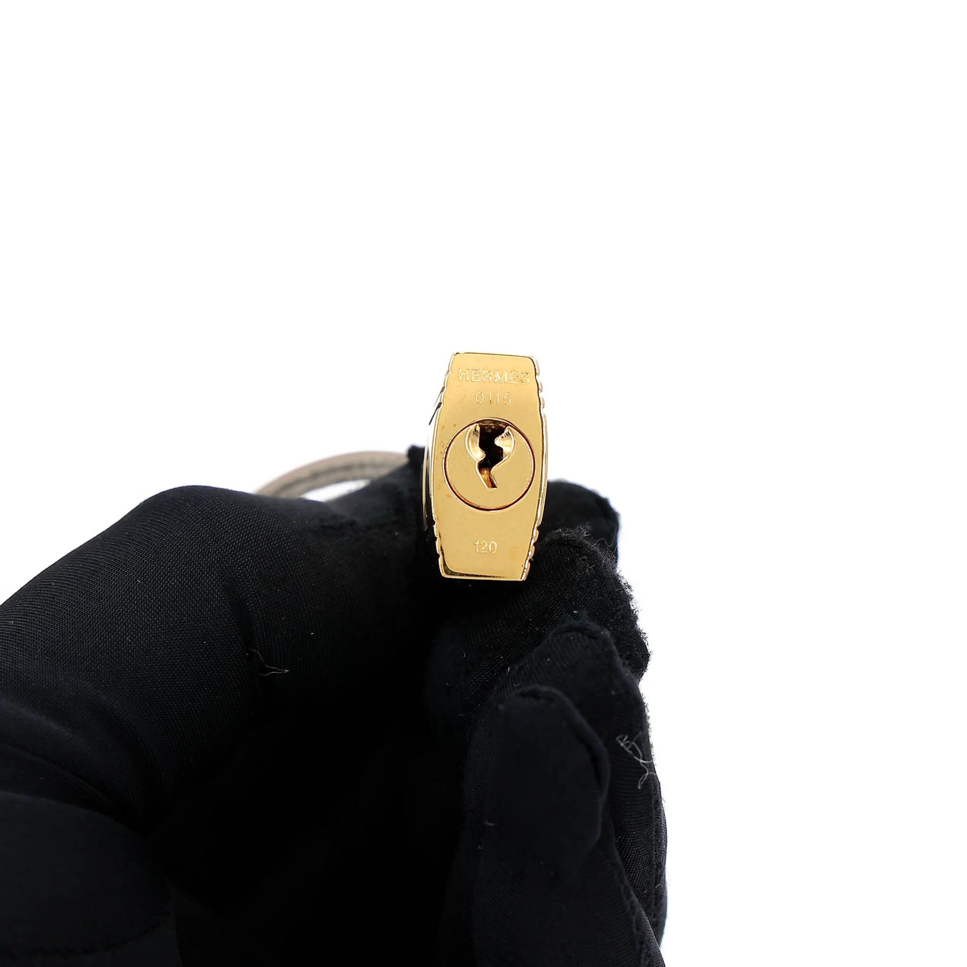 Very Good ( Rank A) HERMÈS Birkin 25 Craie (10) Togo Gold hardware T (2015) - 18