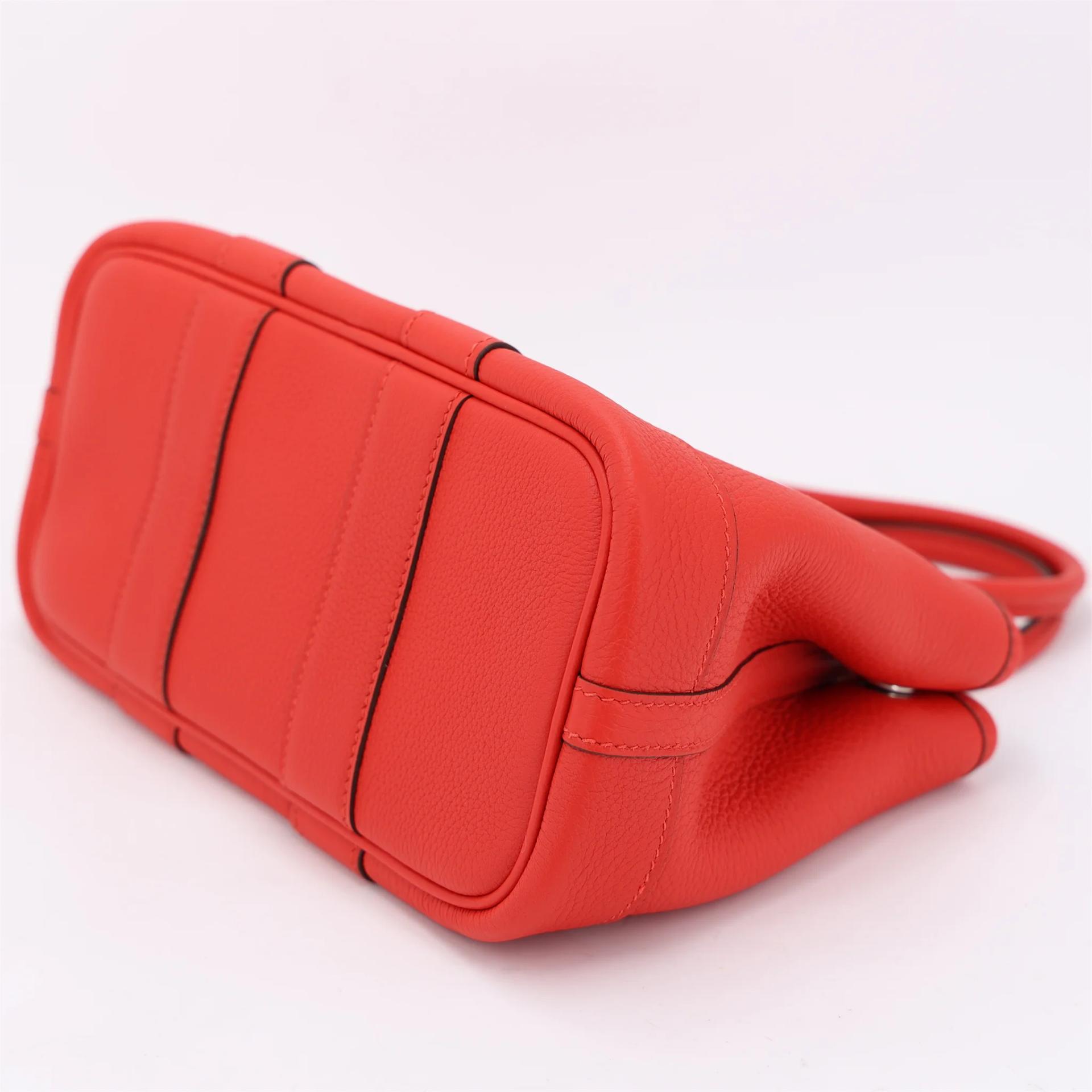 Brand New ( Rank N ) HERMÈS Neo Garden Party 23 Rouge de Coeur (S3) Togo Palladium hardware G (2026) - 5