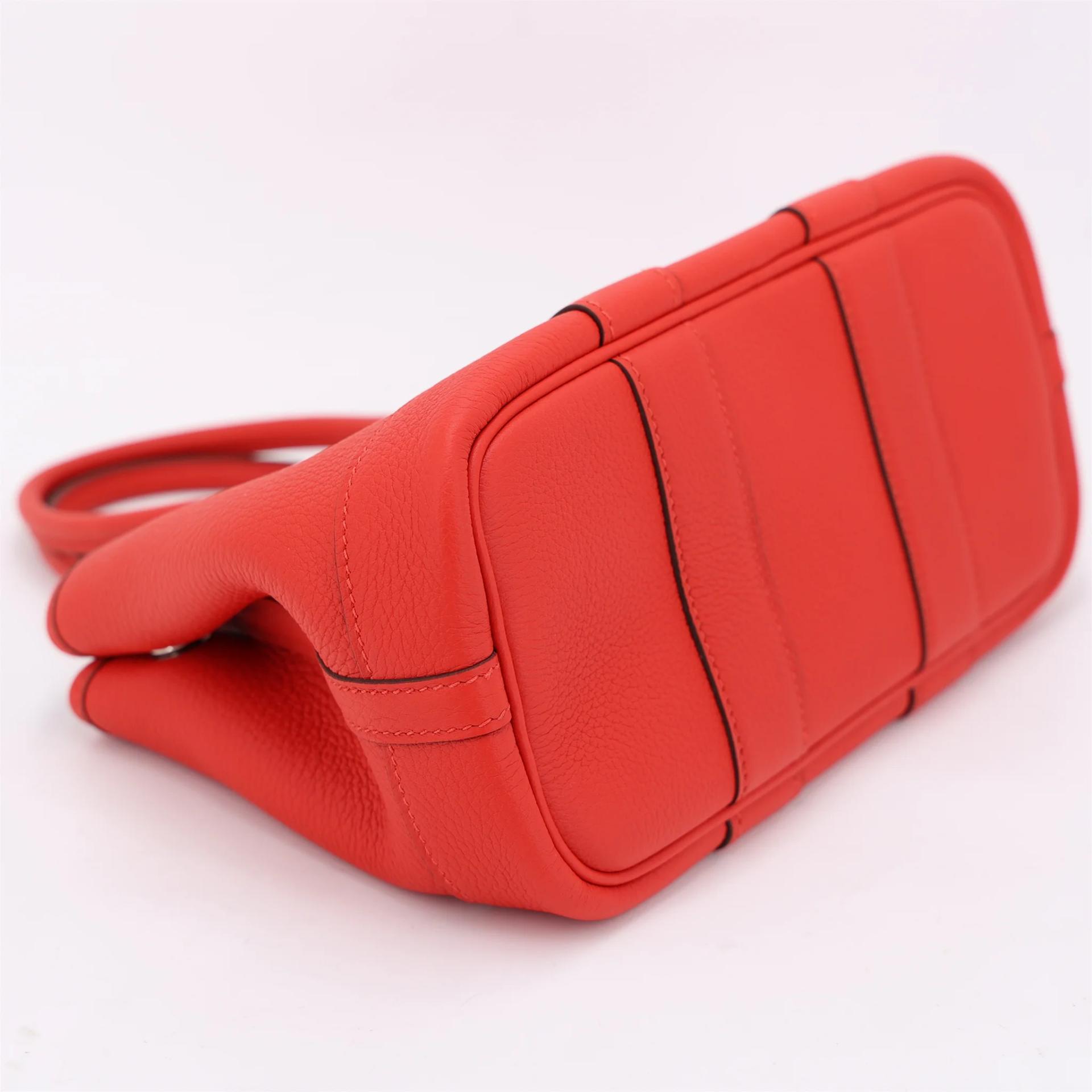 Brand New ( Rank N ) HERMÈS Neo Garden Party 23 Rouge de Coeur (S3) Togo Palladium hardware G (2026) - 4