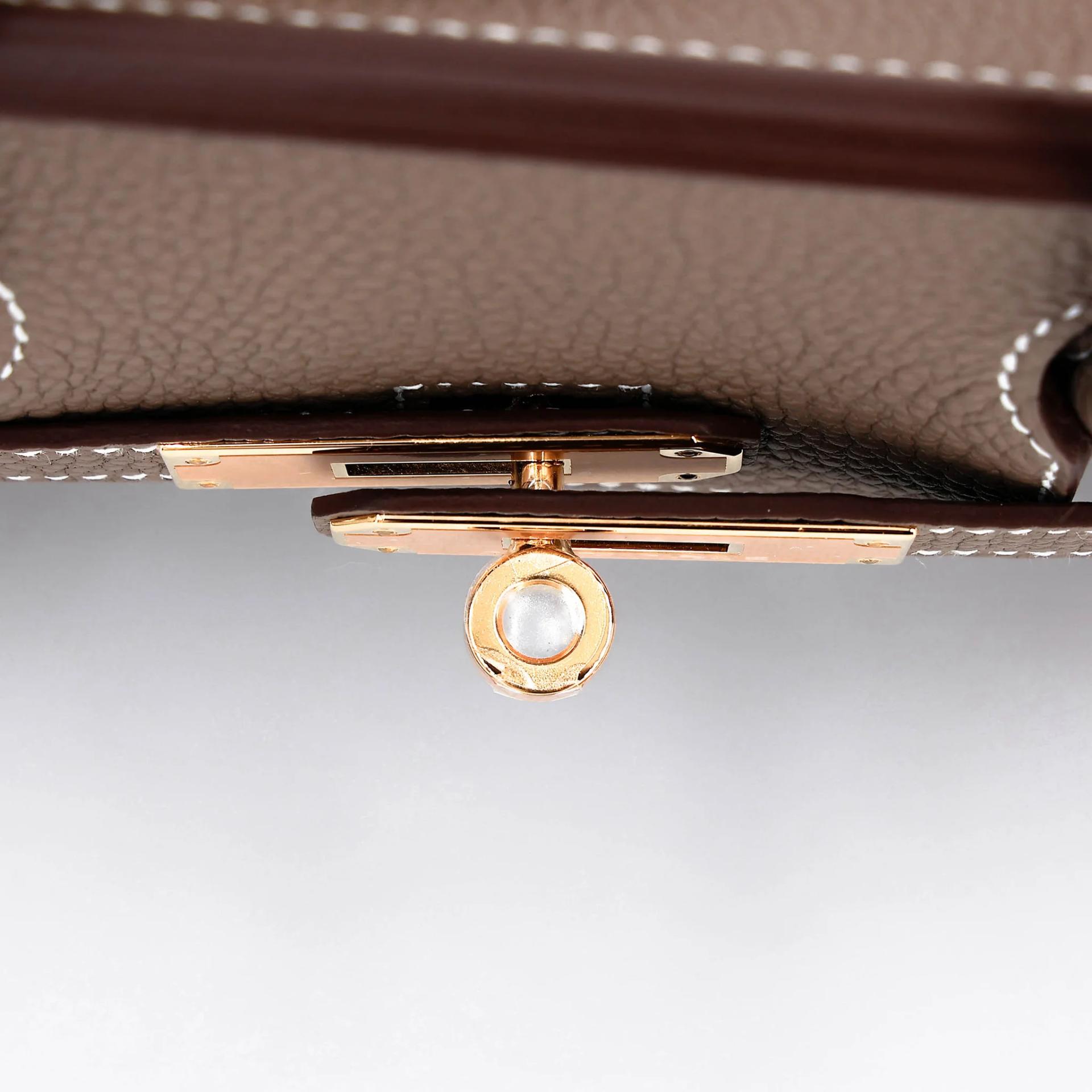 Brand New ( Rank N ) HERMÈS Birkin 30 Etoupe (18) Togo Gold hardware G (2026) - 9