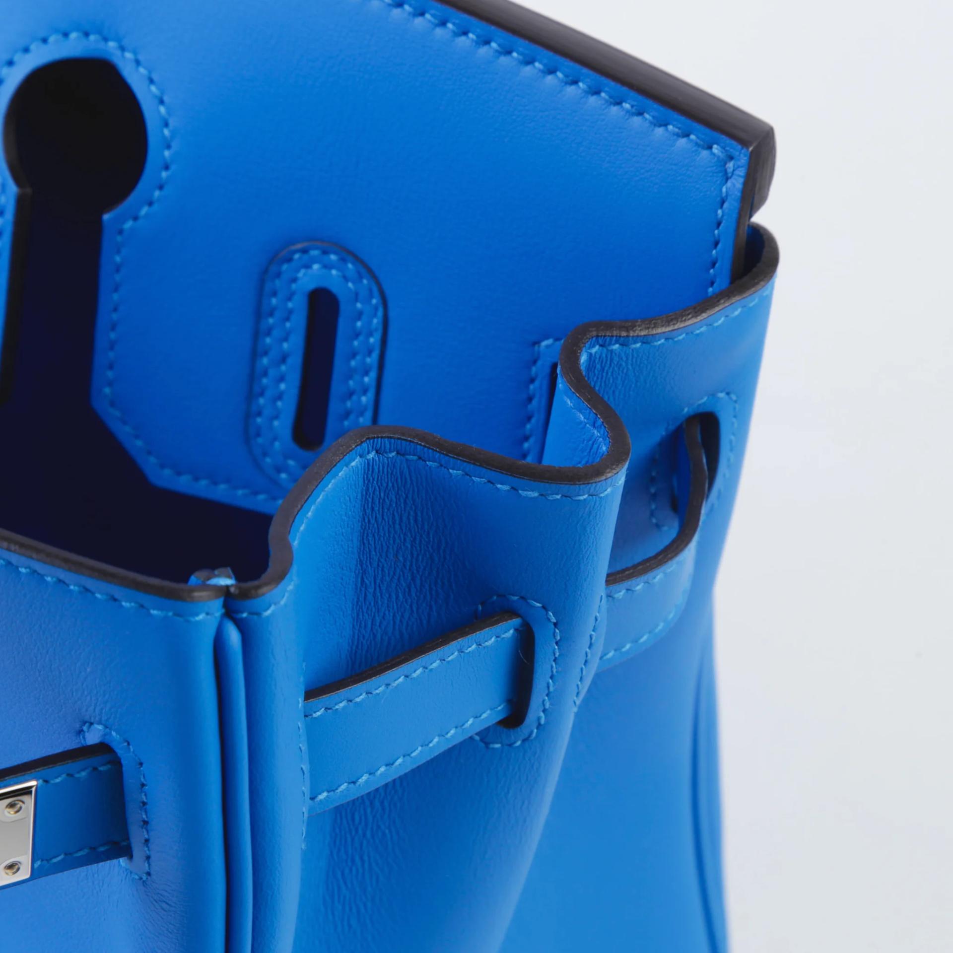 全新 HERMÈS 愛馬仕 限量收藏款 Birkin 30 Colormatic T7 水妖藍 Bleu Hydra Swift牛皮 銀扣 K刻 2025年 - 11