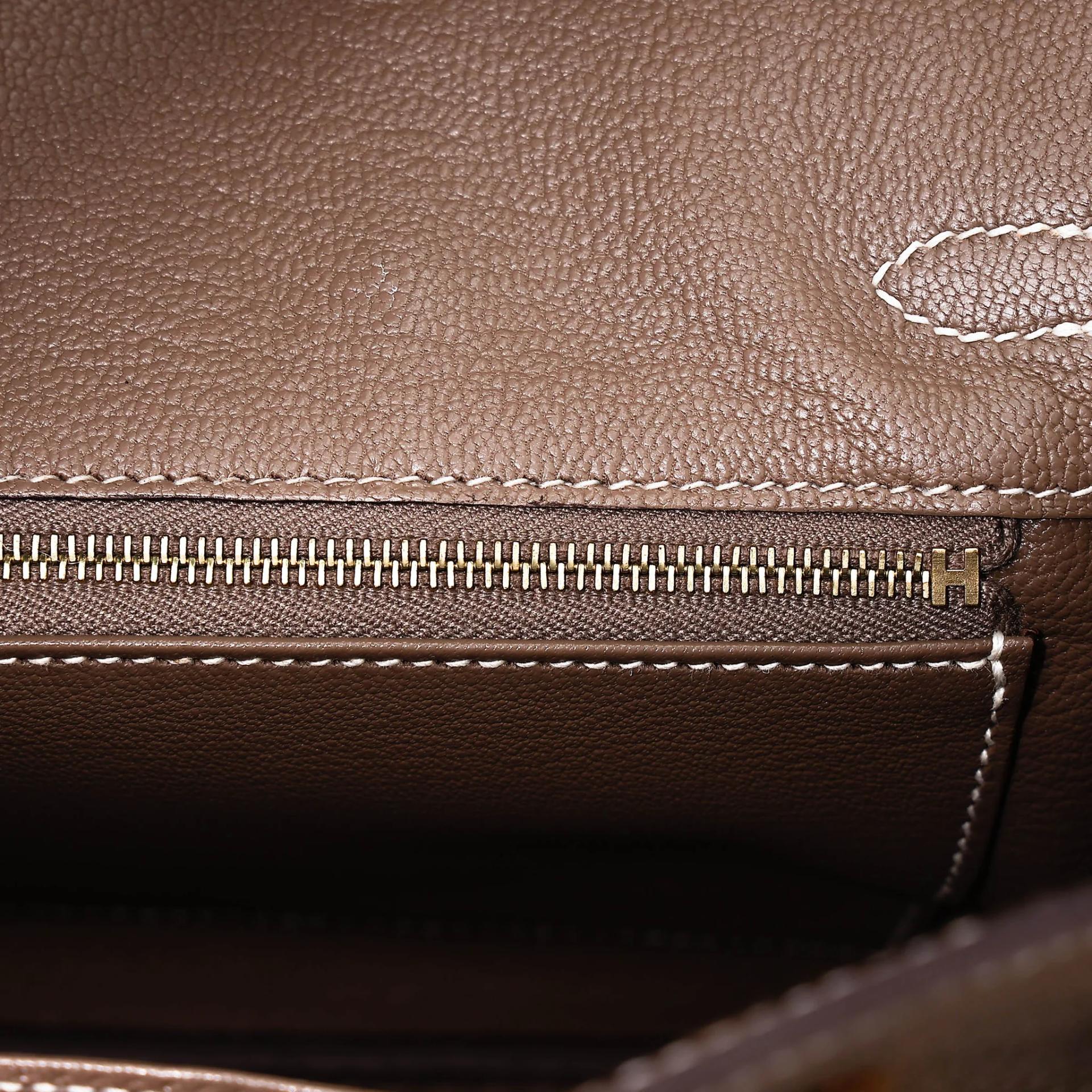 ランク NS 未使用品 HERMÈS エルメス バーキン25 エトゥープ (18) トゴ ゴールド金具 C刻印 (2018) - 12