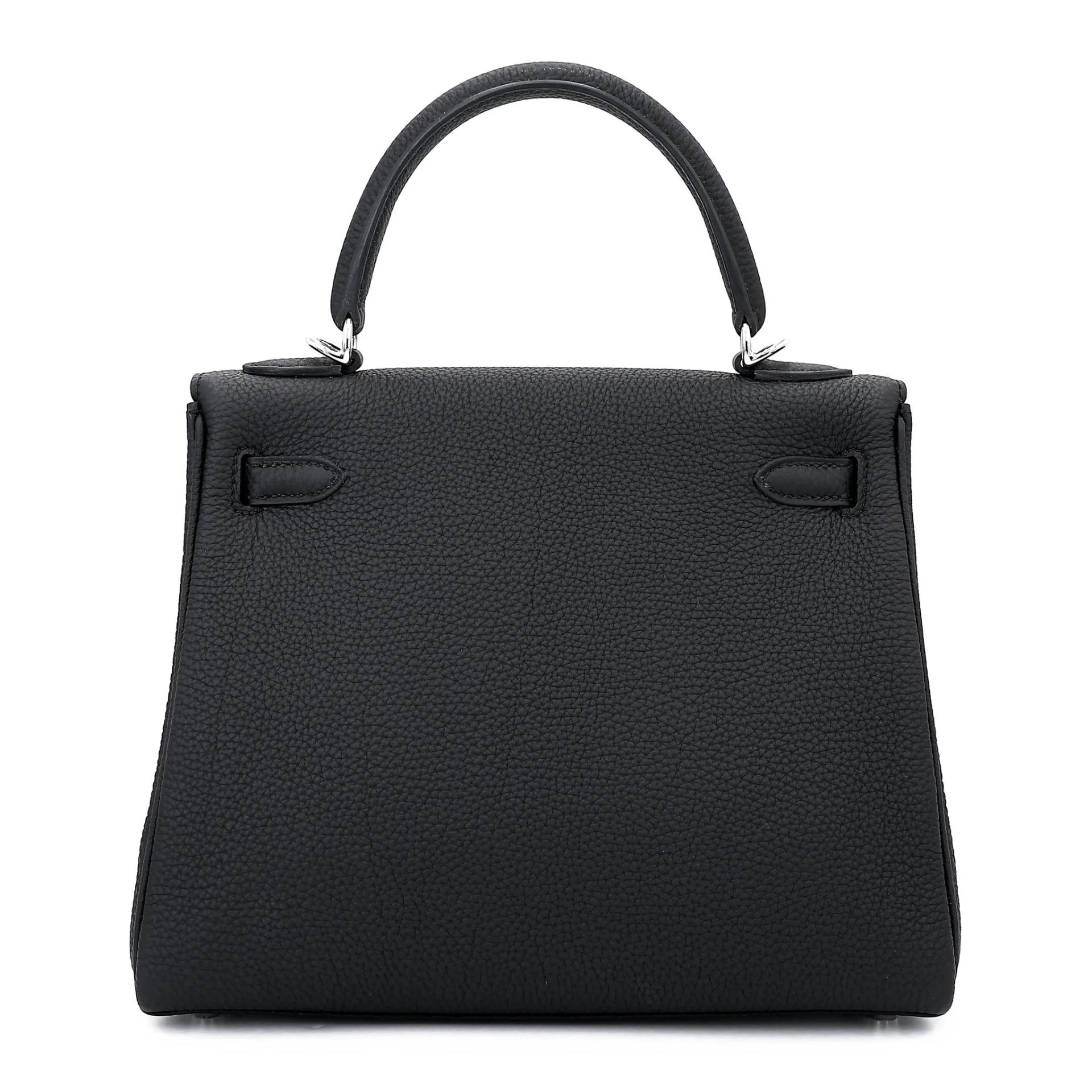 Brand New ( Rank N ) HERMÈS Kelly 25 Noir (89) Togo Palladium hardware G (2026) - 2