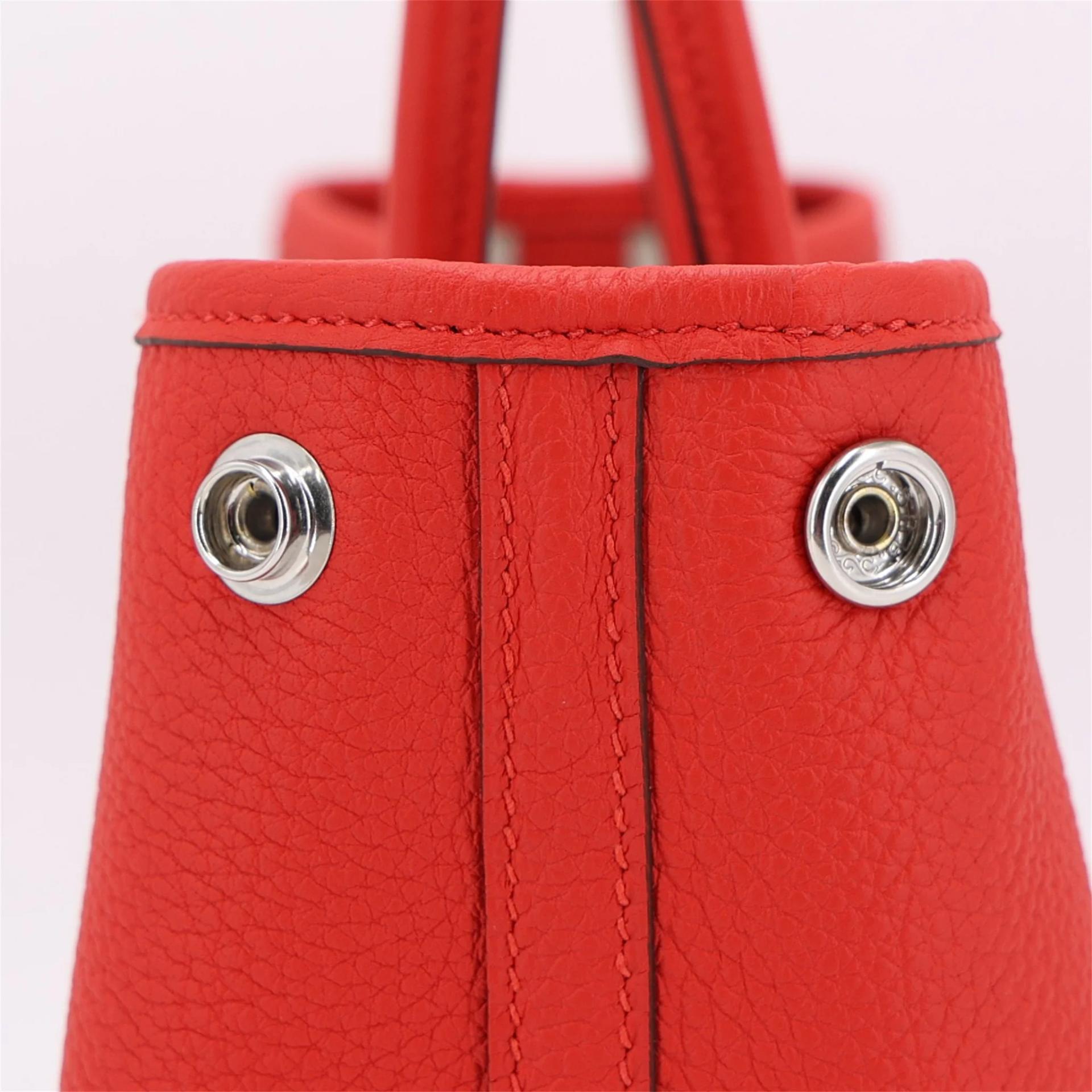 Brand New ( Rank N ) HERMÈS Neo Garden Party 23 Rouge de Coeur (S3) Togo Palladium hardware G (2026) - 11