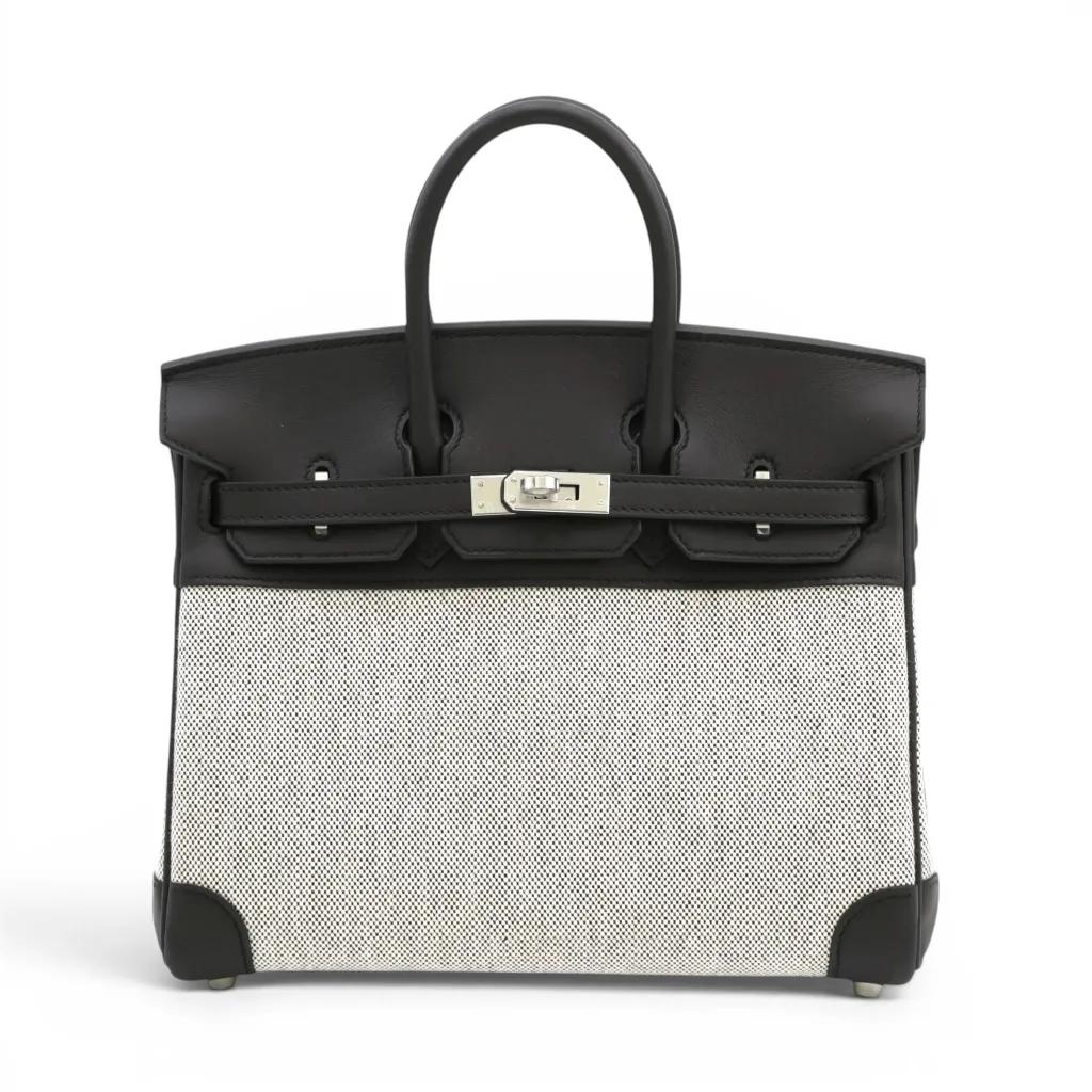 Birkin 25 Noir (89) Ecru