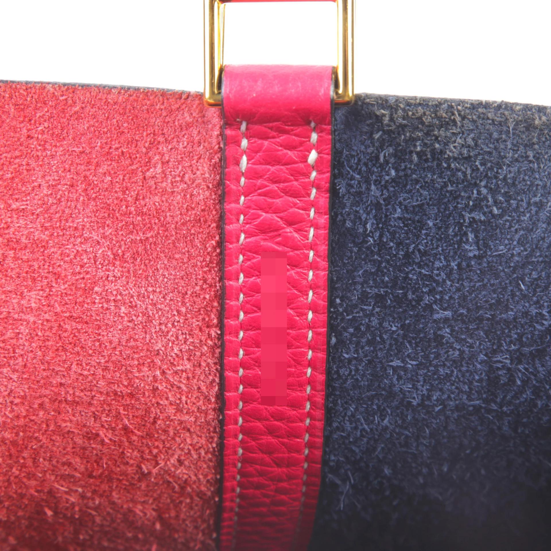 A美品 HERMÈS 愛馬仕 Picotin 菜籃子 PM 18 Casaque 2Z 午夜藍 Bleu Nuit I6 極致粉 Rose Extreme Clemence小牛皮 金扣 Y刻 2020年 - 11
