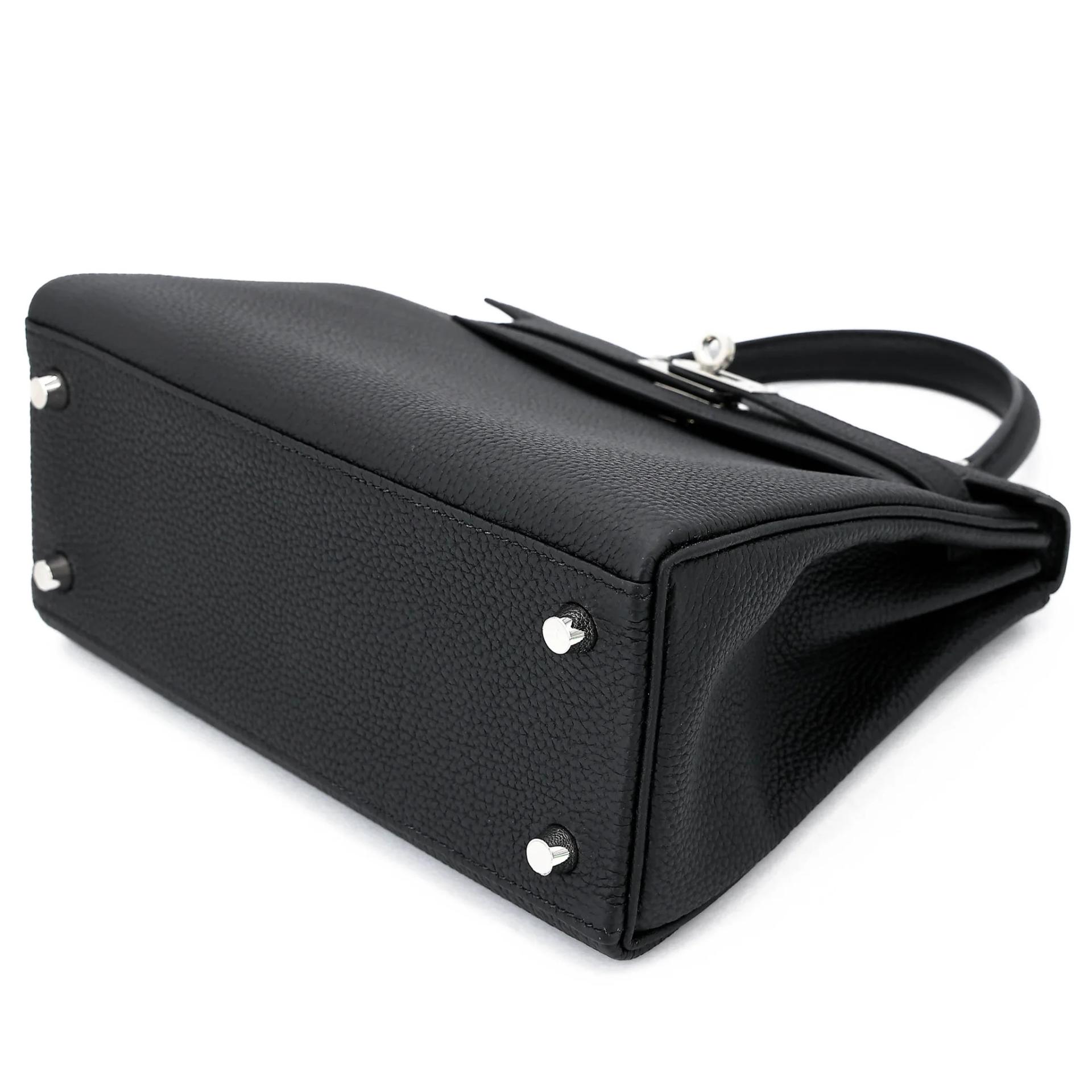 Brand New ( Rank N ) HERMÈS Kelly 25 Noir (89) Togo Palladium hardware G (2026) - 4