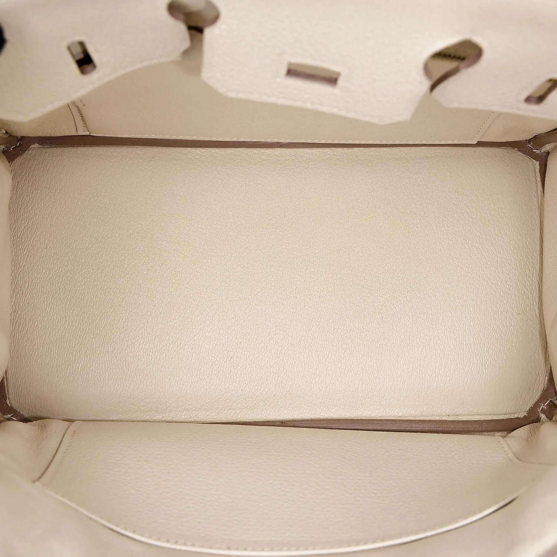 Very Good ( Rank A) HERMÈS Birkin 25 Craie (10) Togo Gold hardware T (2015) - 16