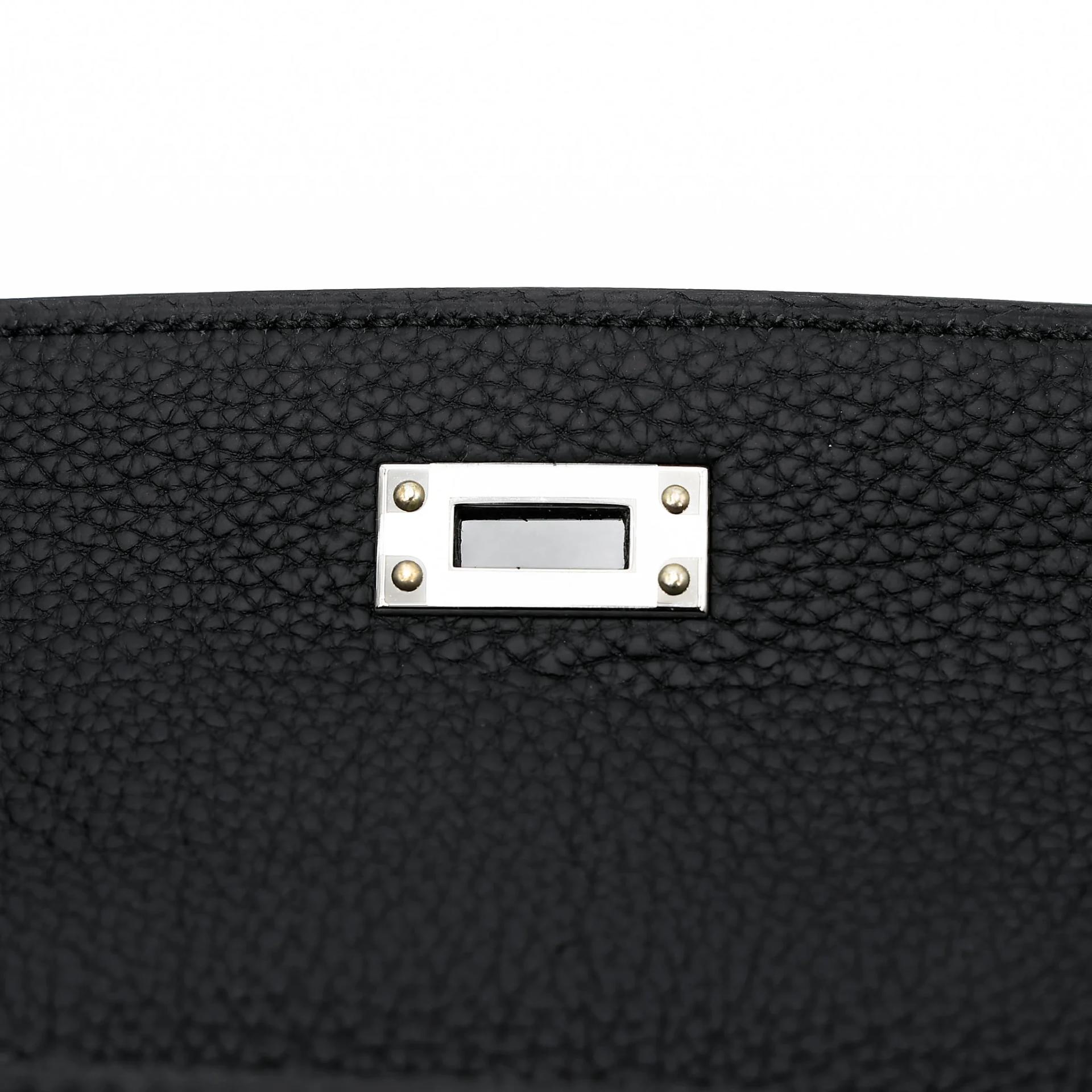 Brand New ( Rank N ) HERMÈS Kelly 25 Noir (89) Togo Palladium hardware G (2026) - 11