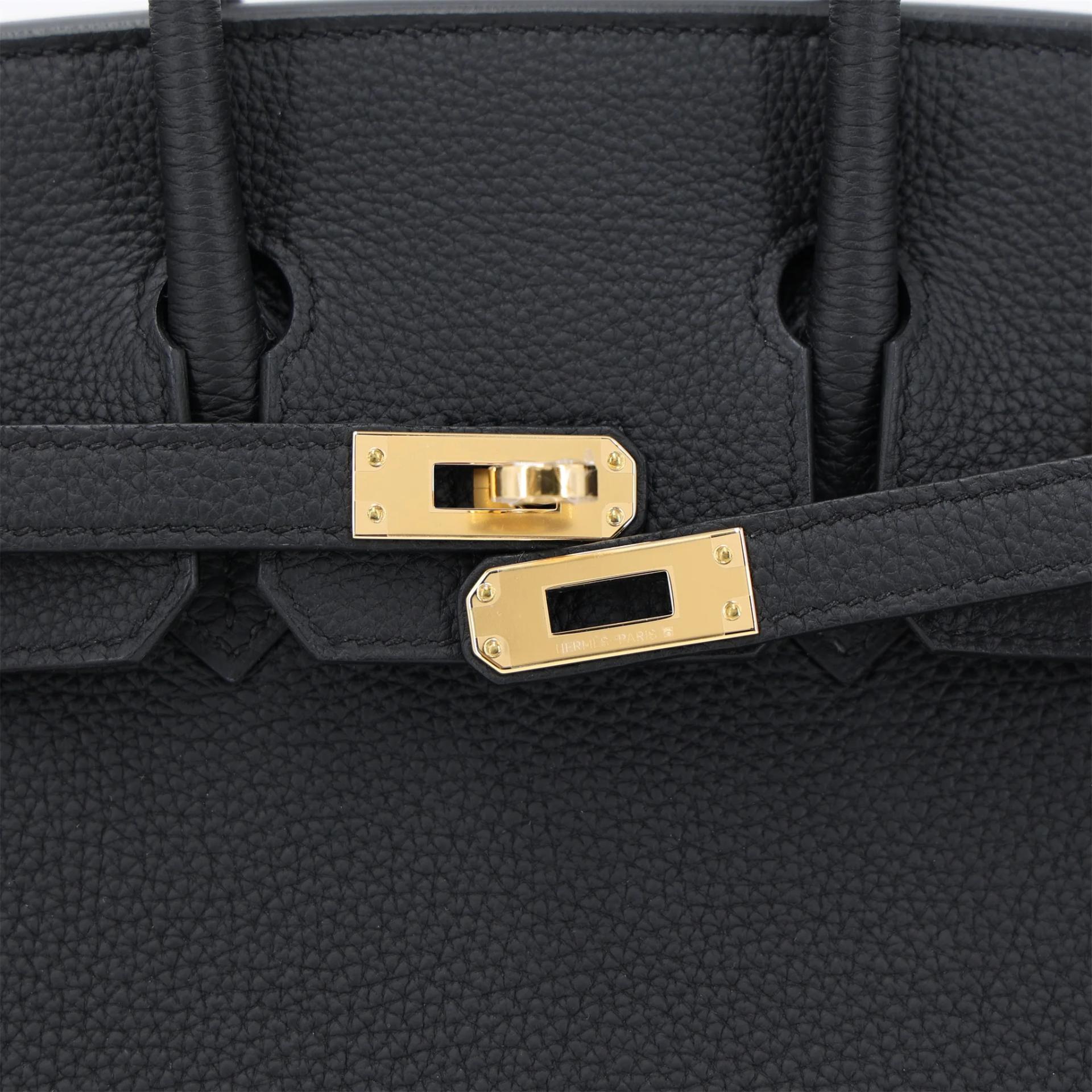Brand New ( Rank N ) HERMÈS Birkin 25 Noir (89) Togo Gold hardware G (2026) - 8