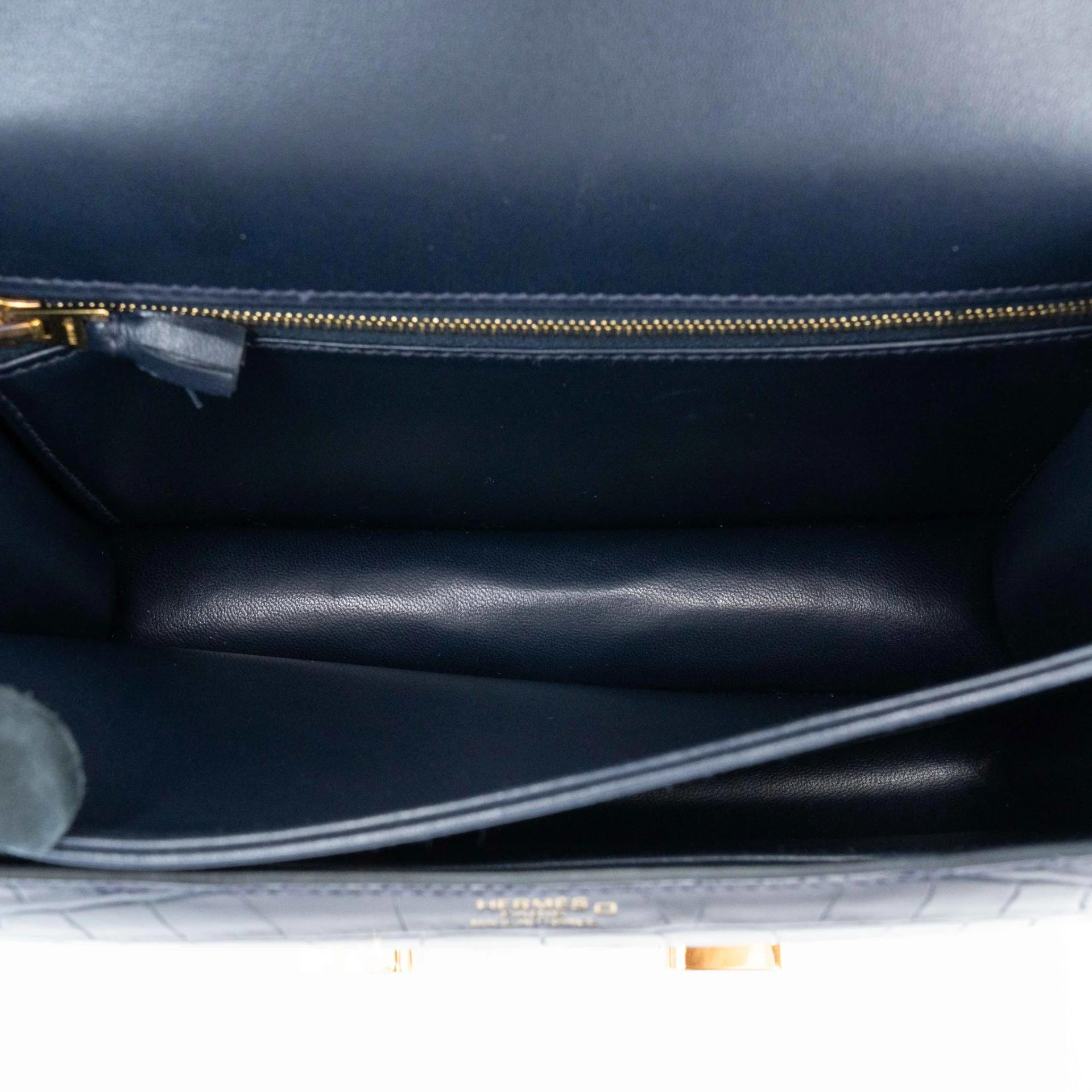 ランク A HERMÈS エルメス コンスタンス24 ブルーインディゴ (76) クロコダイル アリゲーター マット ゴールド金具 X刻印 (2016) - 22