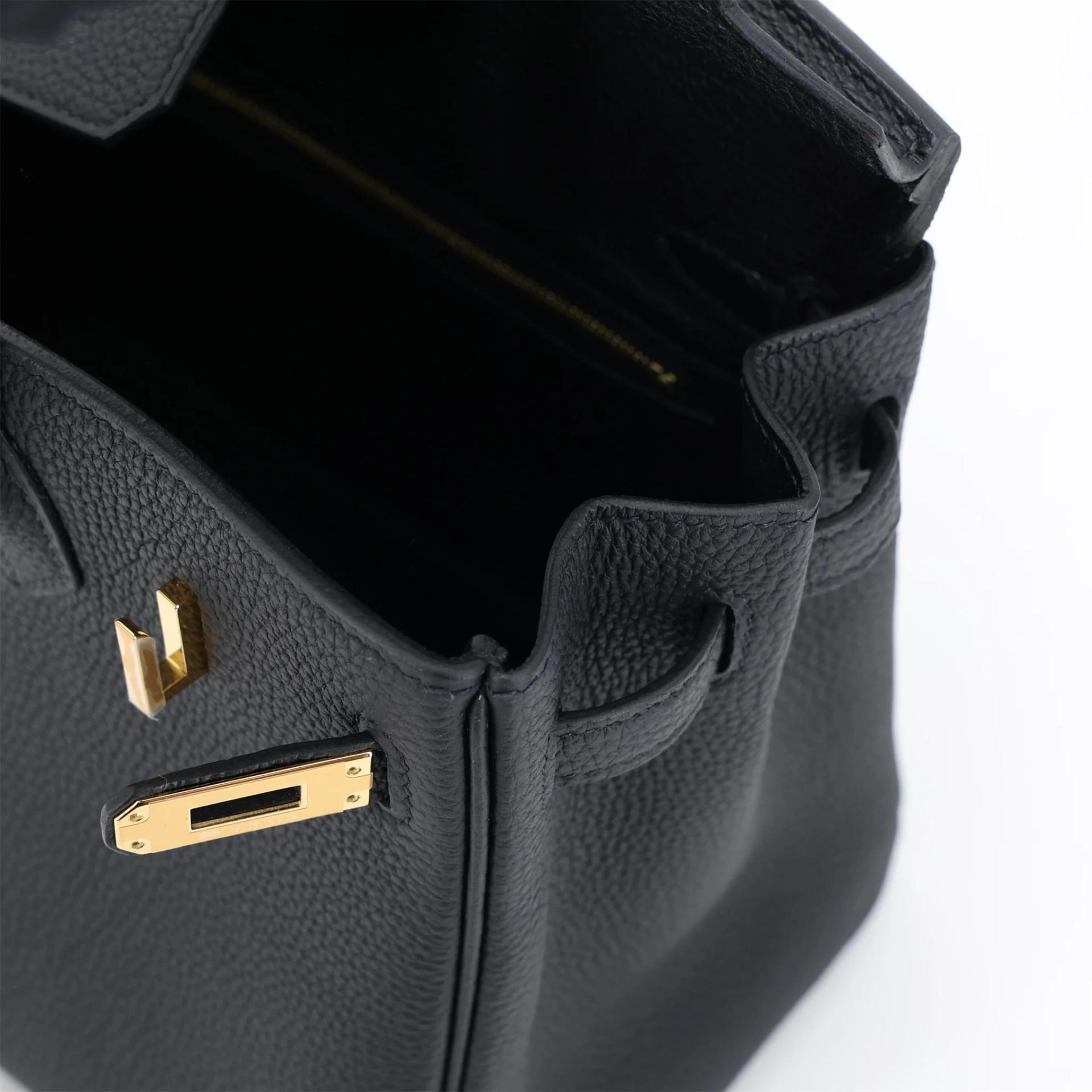 Brand New ( Rank N ) HERMÈS Birkin 25 Noir (89) Togo Gold hardware G (2026) - 13