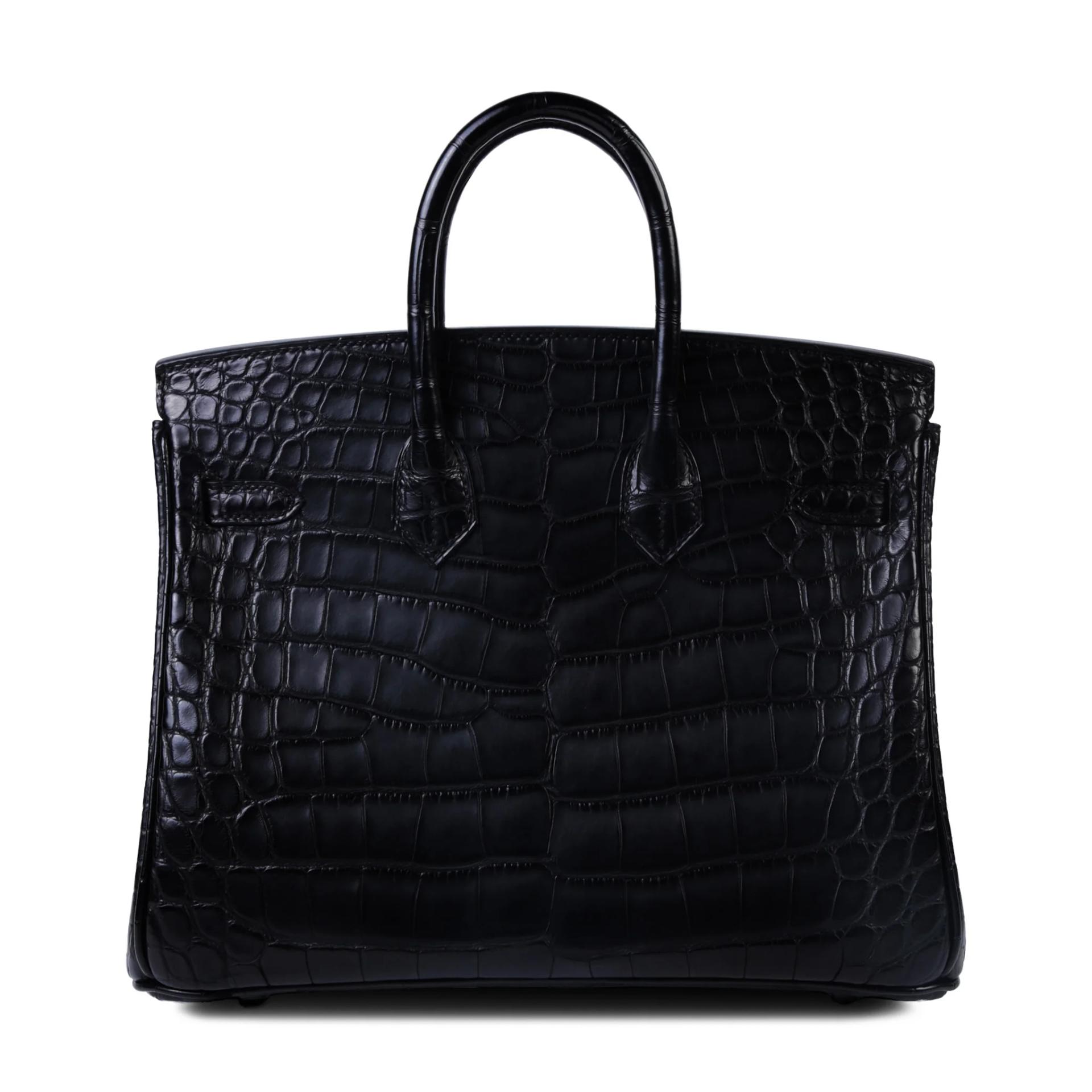 Unused ( Rank NS ) HERMÈS Birkin 25 Noir (89) Matte Alligator Palladium hardware K (2025) - 2