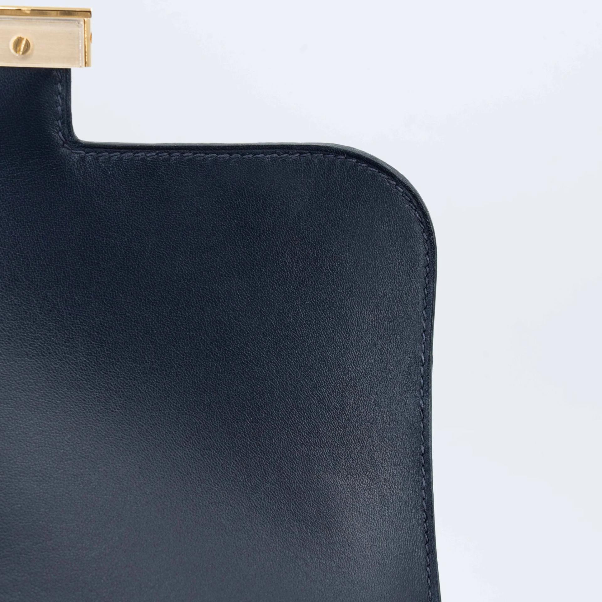 ランク A HERMÈS エルメス コンスタンス24 ブルーインディゴ (76) クロコダイル アリゲーター マット ゴールド金具 X刻印 (2016) - 12