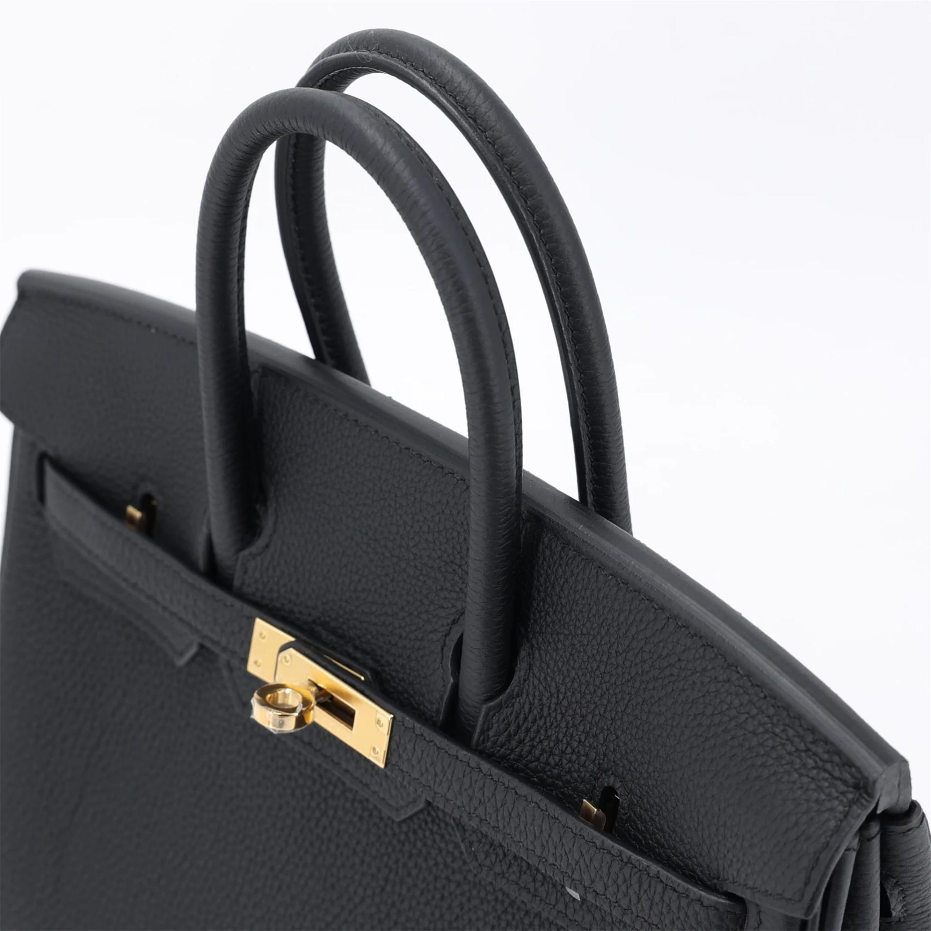 Brand New ( Rank N ) HERMÈS Birkin 25 Noir (89) Togo Gold hardware G (2026) - 3