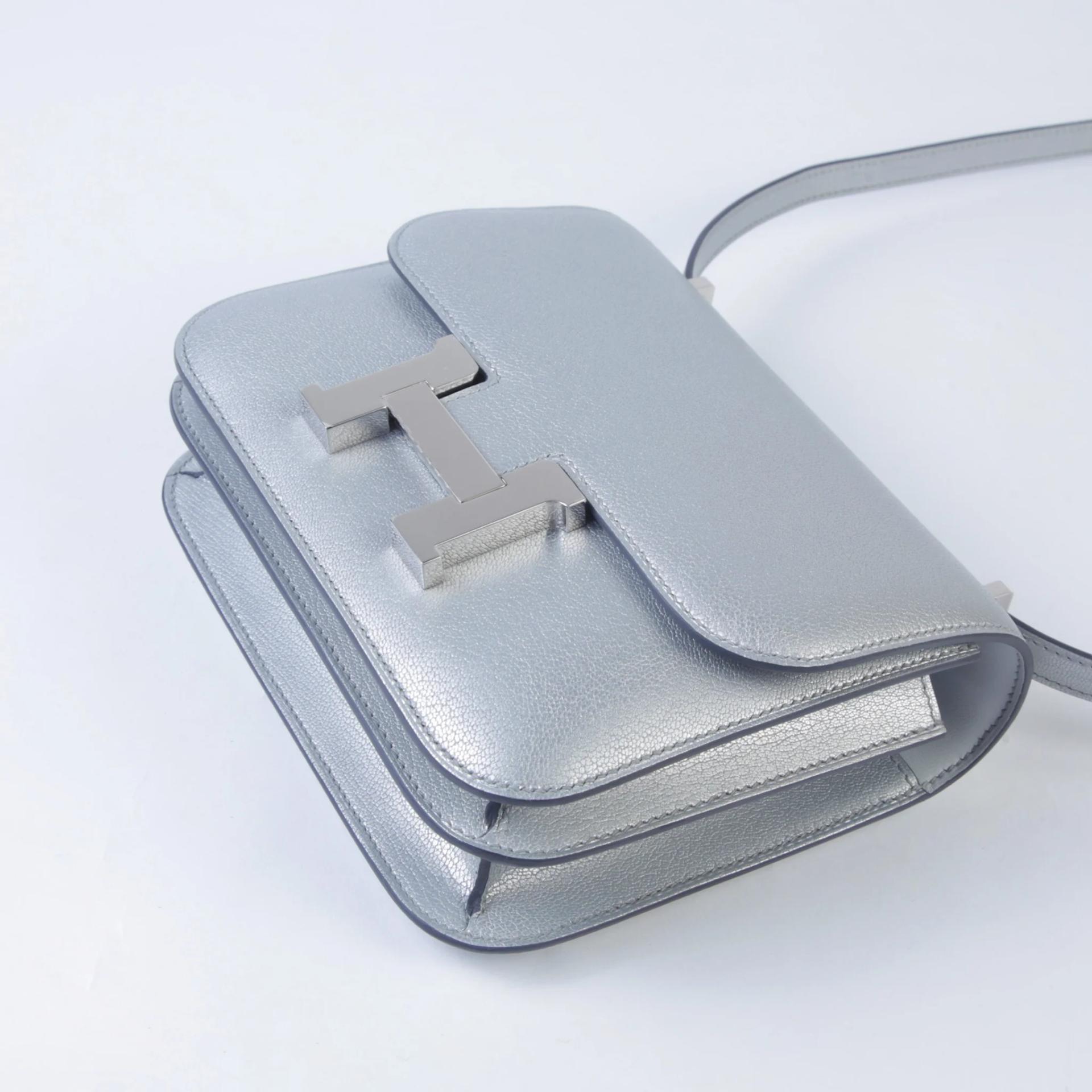 Brand New ( Rank N ) HERMÈS Constance Mini Argent (05) Chamkila Palladium hardware G (2026) - 5