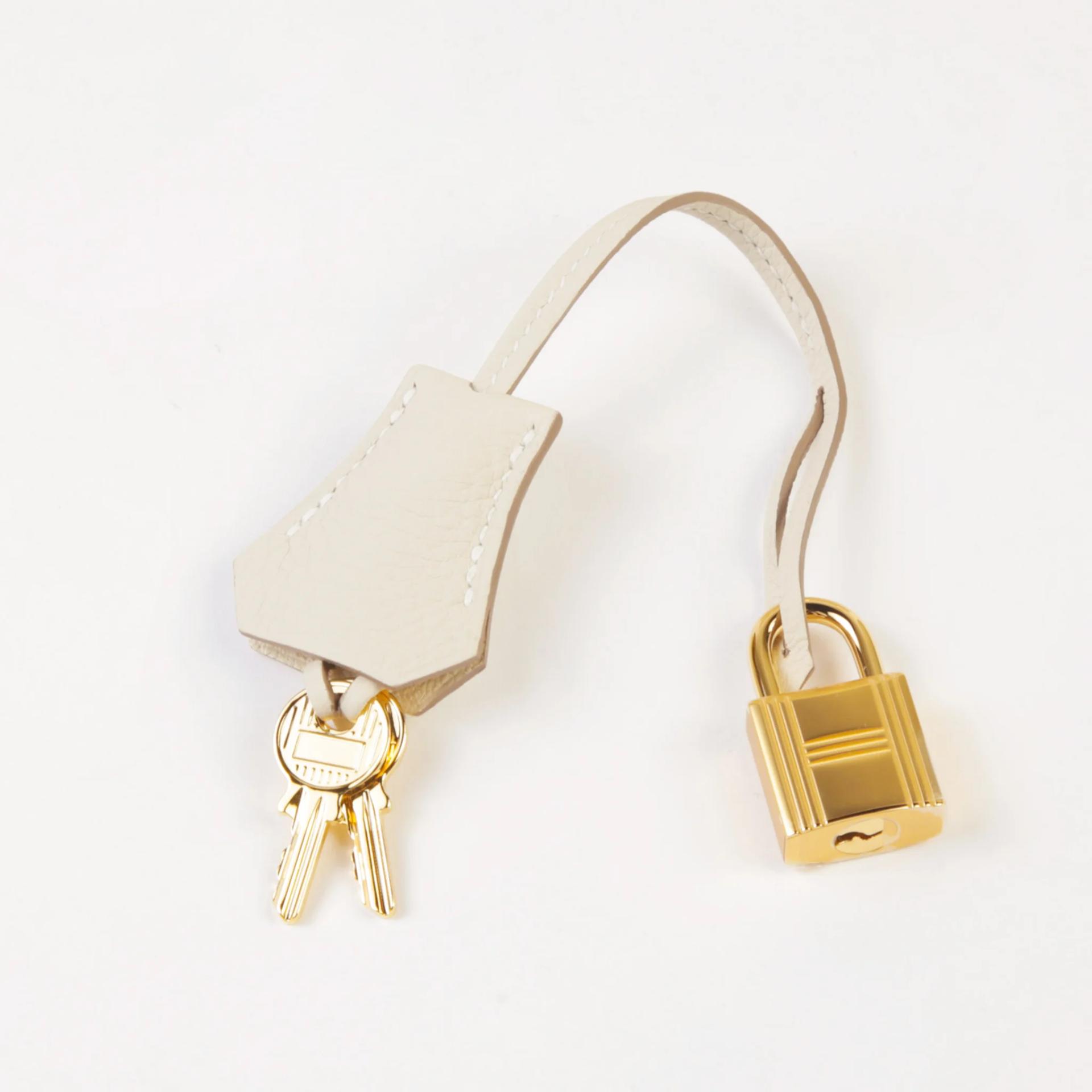 Brand New ( Rank N ) HERMÈS Birkin 25 Craie (10) Togo Gold hardware G (2026) - 14
