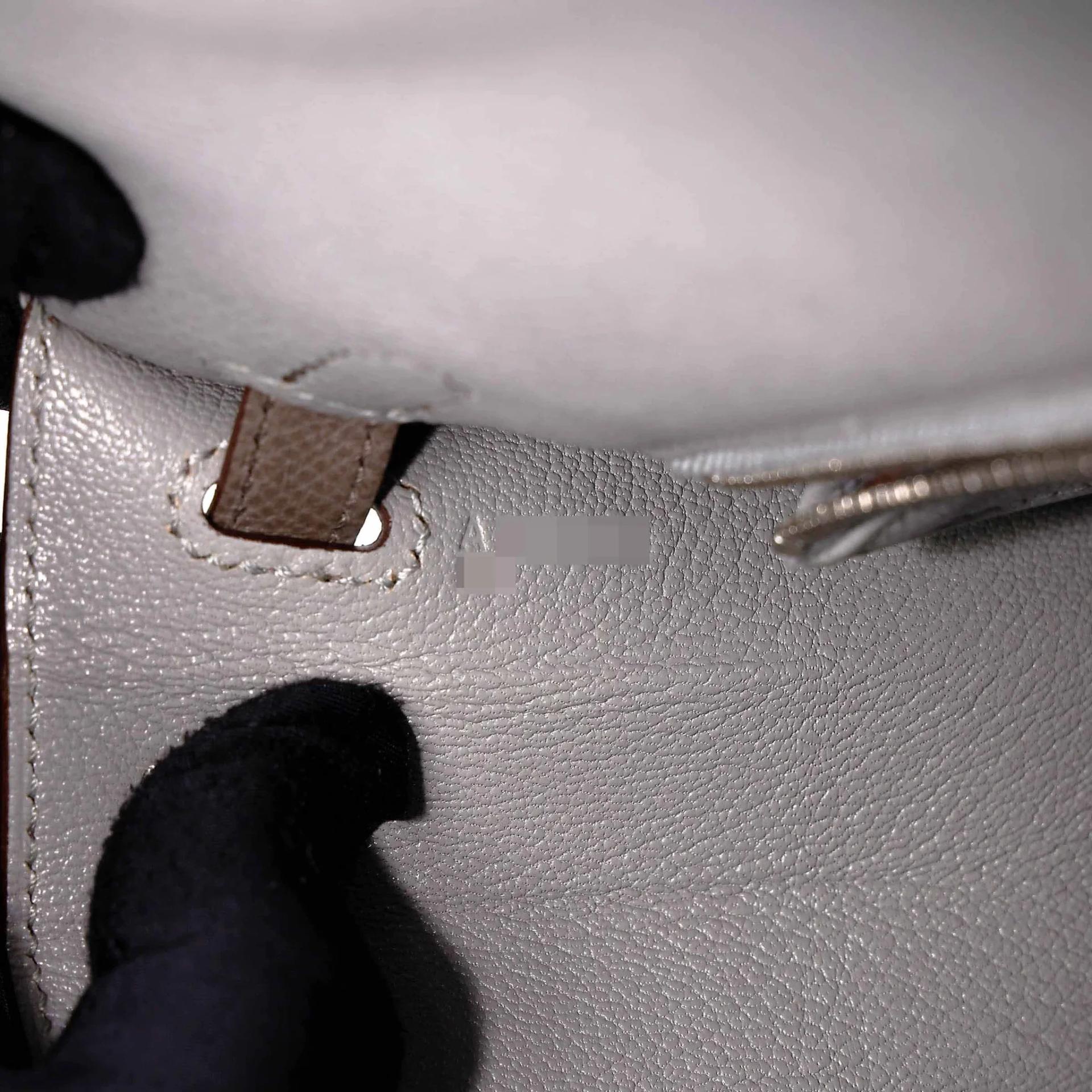 ランク NS 未使用品 HERMÈS エルメス ケリー25 セリエ グリムエット (4Z) エタン (8F) エプソン マットシルバー金具 A刻印 (2017) - 16