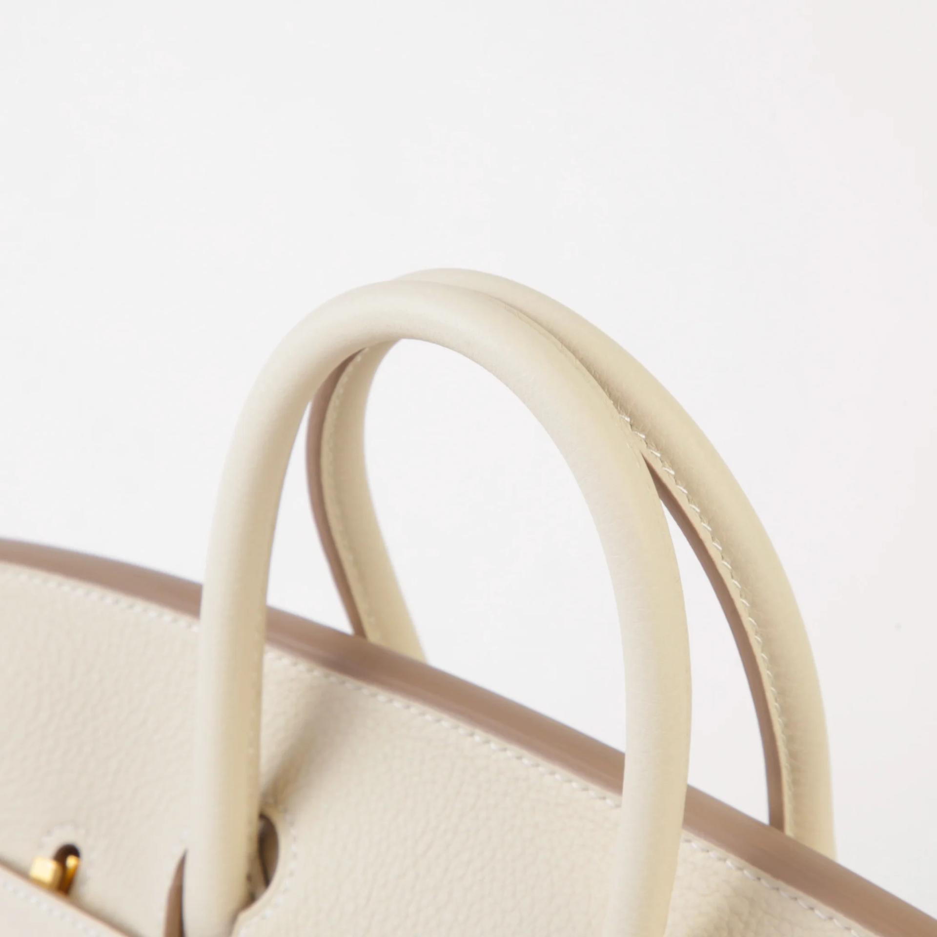 Brand New ( Rank N ) HERMÈS Birkin 25 Craie (10) Togo Gold hardware G (2026) - 3