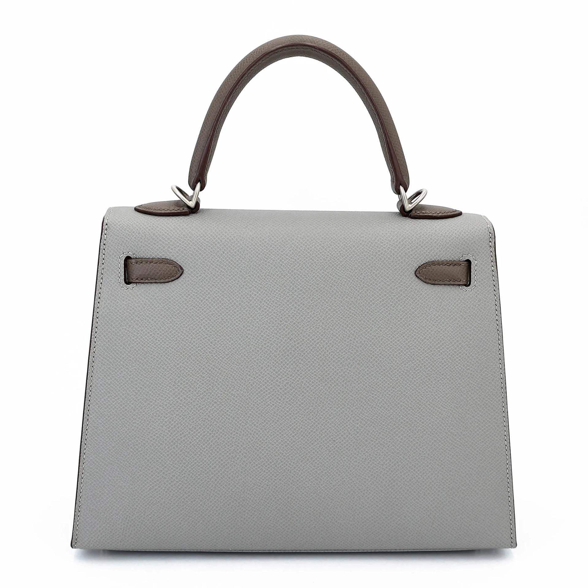 ランク NS 未使用品 HERMÈS エルメス ケリー25 セリエ グリムエット (4Z) エタン (8F) エプソン マットシルバー金具 A刻印 (2017) - 2