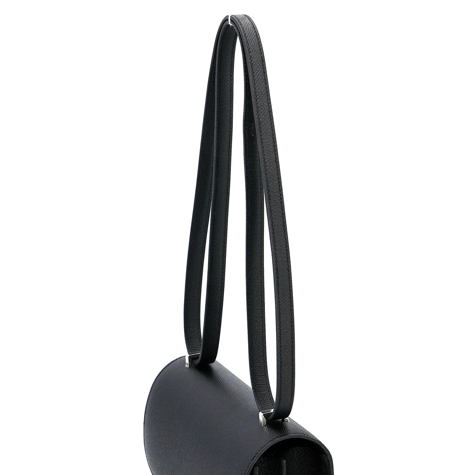 Brand New ( Rank N ) HERMÈS Constance Mini 19 Mirror Noir (89) Epsom Palladium hardware G (2026) - 3