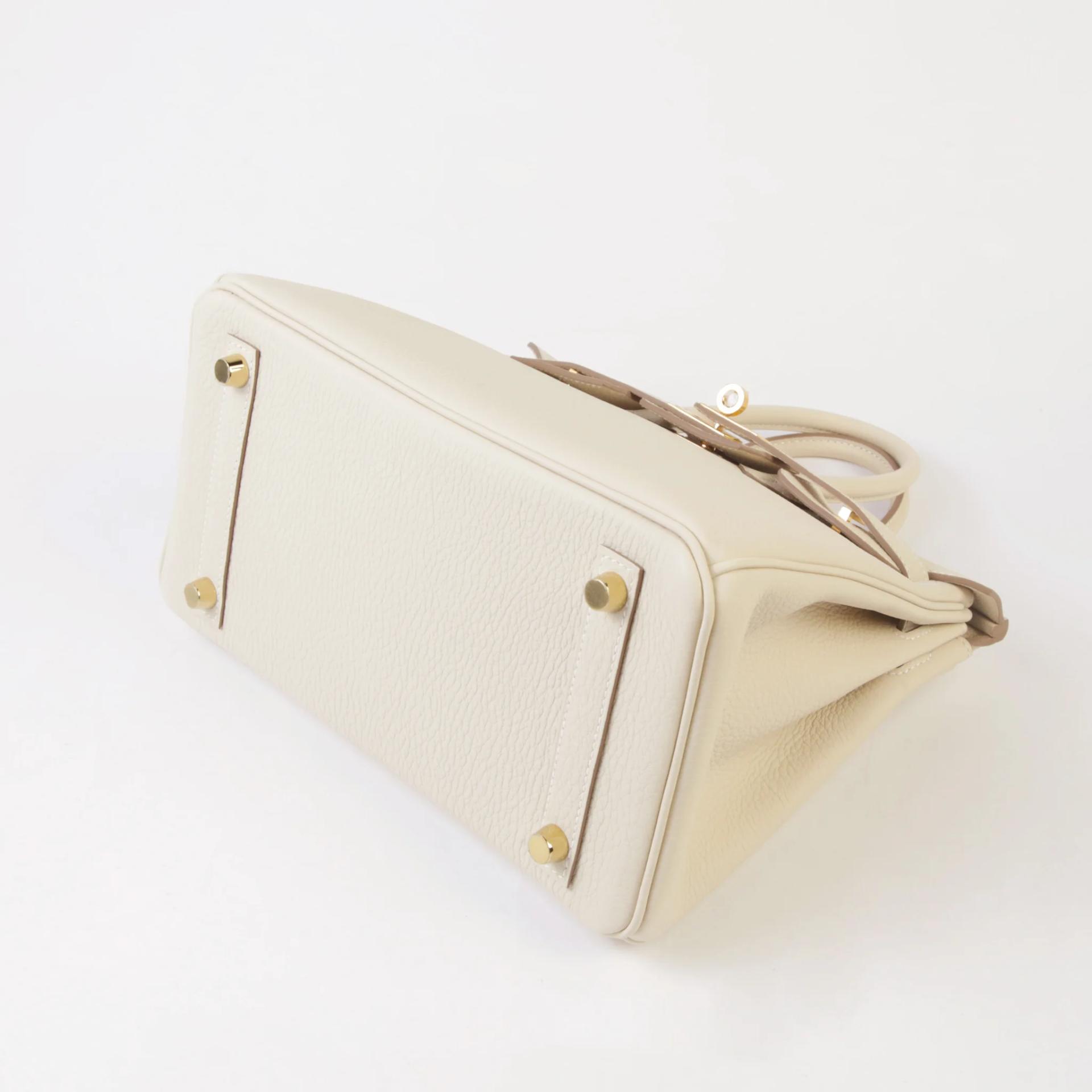 Brand New ( Rank N ) HERMÈS Birkin 25 Craie (10) Togo Gold hardware G (2026) - 5