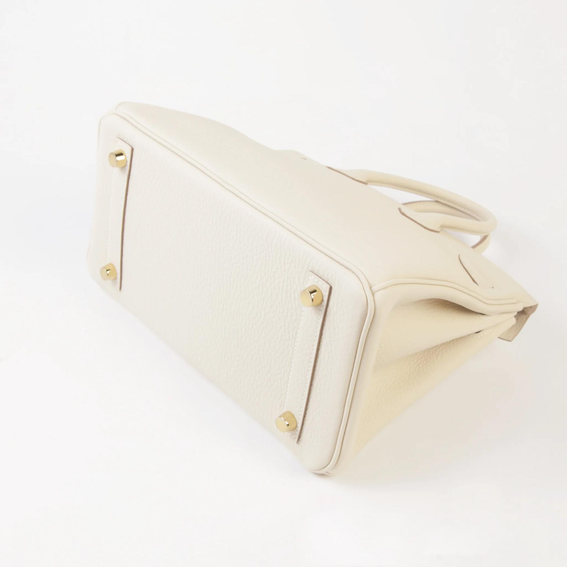 Brand New ( Rank N ) HERMÈS Birkin 25 Craie (10) Togo Gold hardware G (2026) - 7