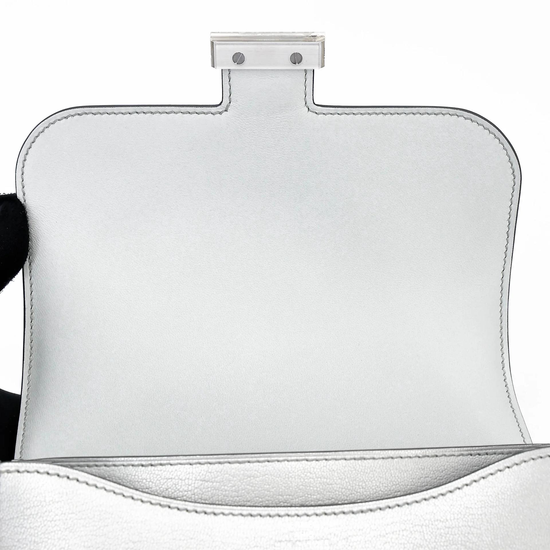 Brand New ( Rank N ) HERMÈS Constance Mini 19 Mirror Argent (05) Chamkila Palladium hardware K (2025) - 11
