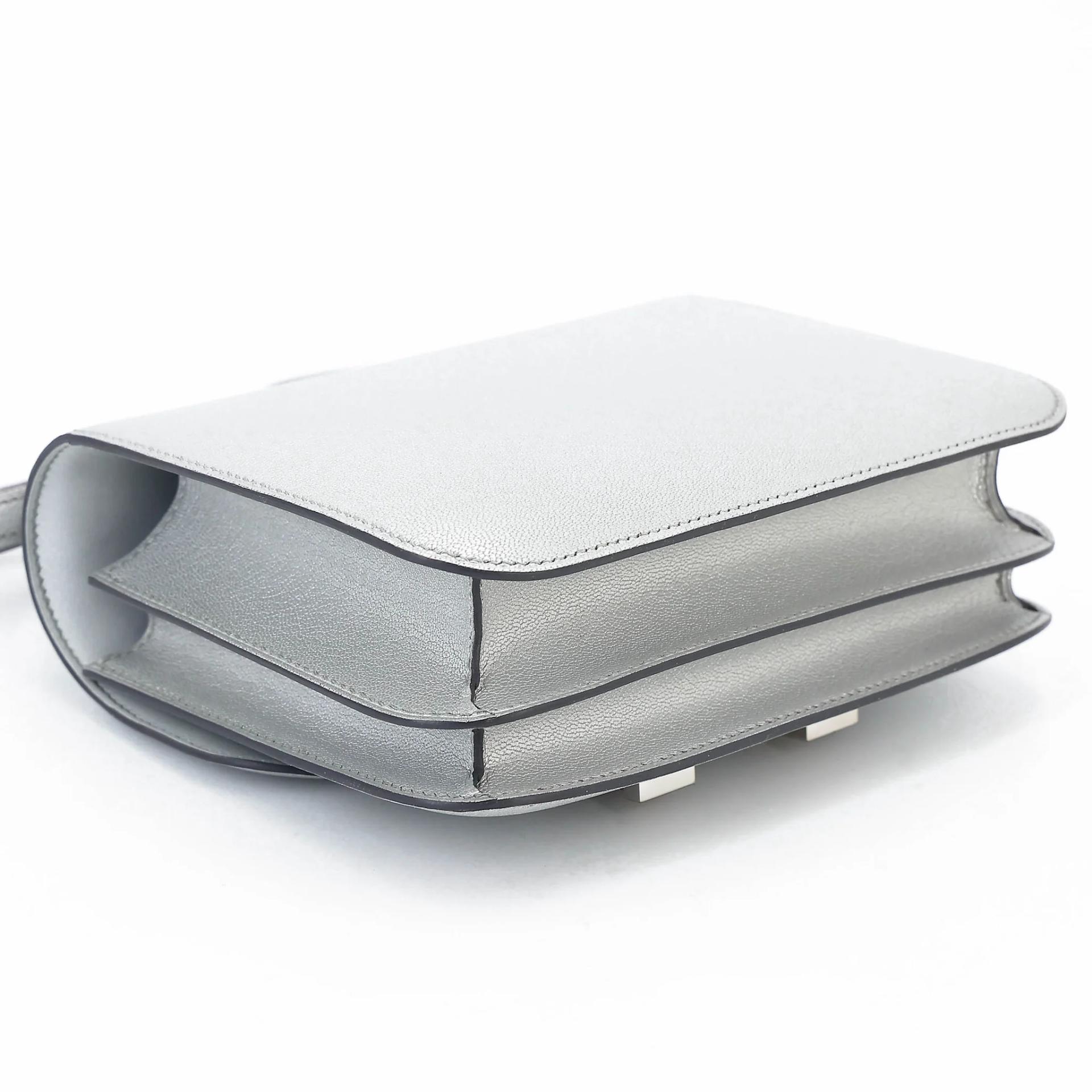 Brand New ( Rank N ) HERMÈS Constance Mini 19 Mirror Argent (05) Chamkila Palladium hardware K (2025) - 7