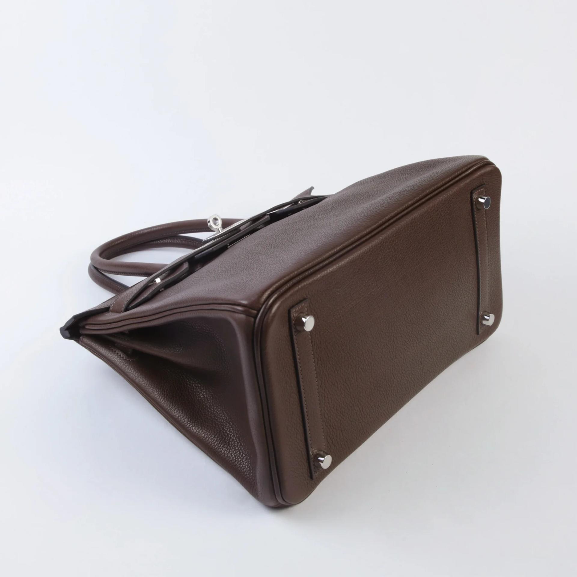ランク NS 未使用品 HERMÈS エルメス バーキン30 エベンヌ (46) バレニア フォーブル シルバー金具 G刻印 (2026) - 4