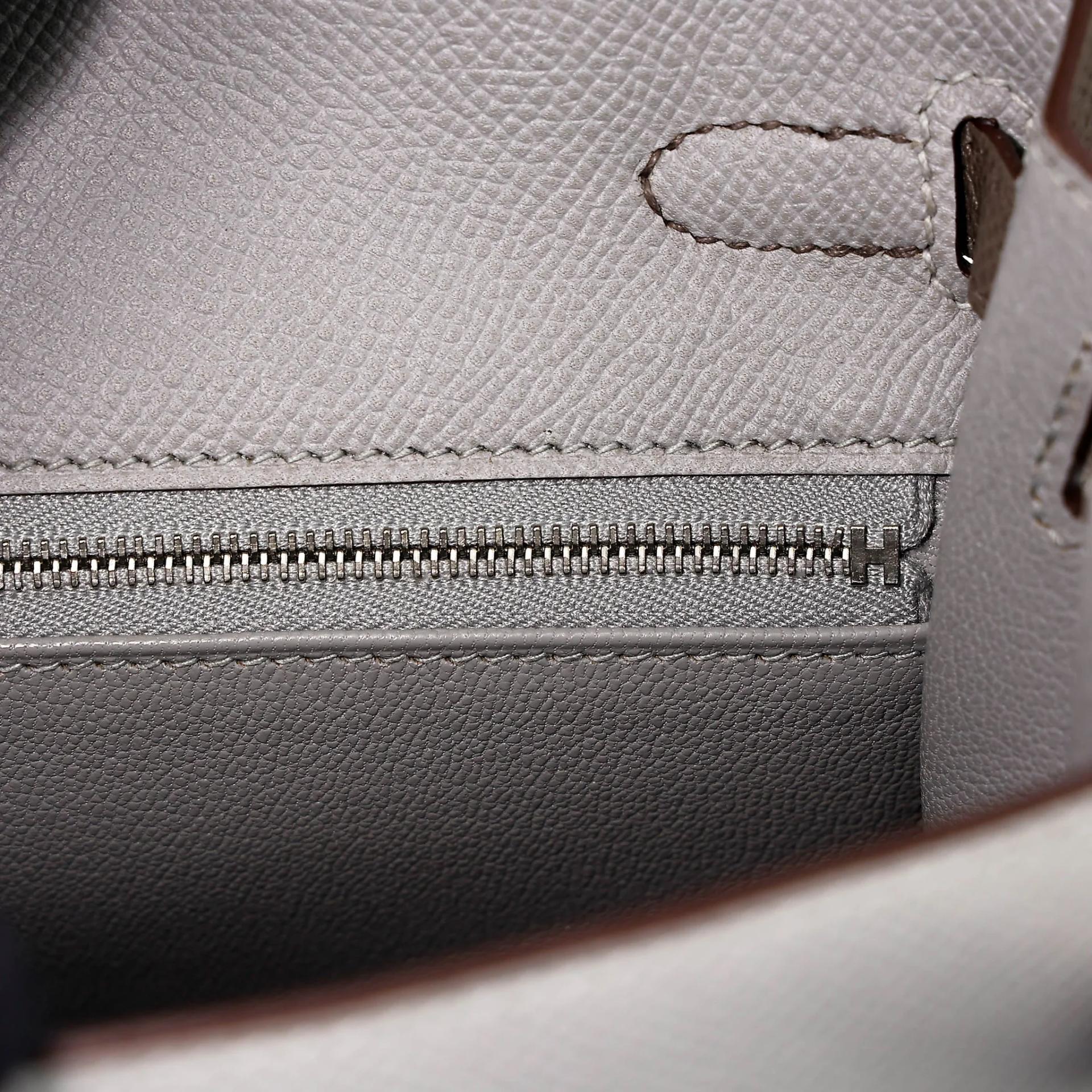ランク NS 未使用品 HERMÈS エルメス ケリー25 セリエ グリムエット (4Z) エタン (8F) エプソン マットシルバー金具 A刻印 (2017) - 15