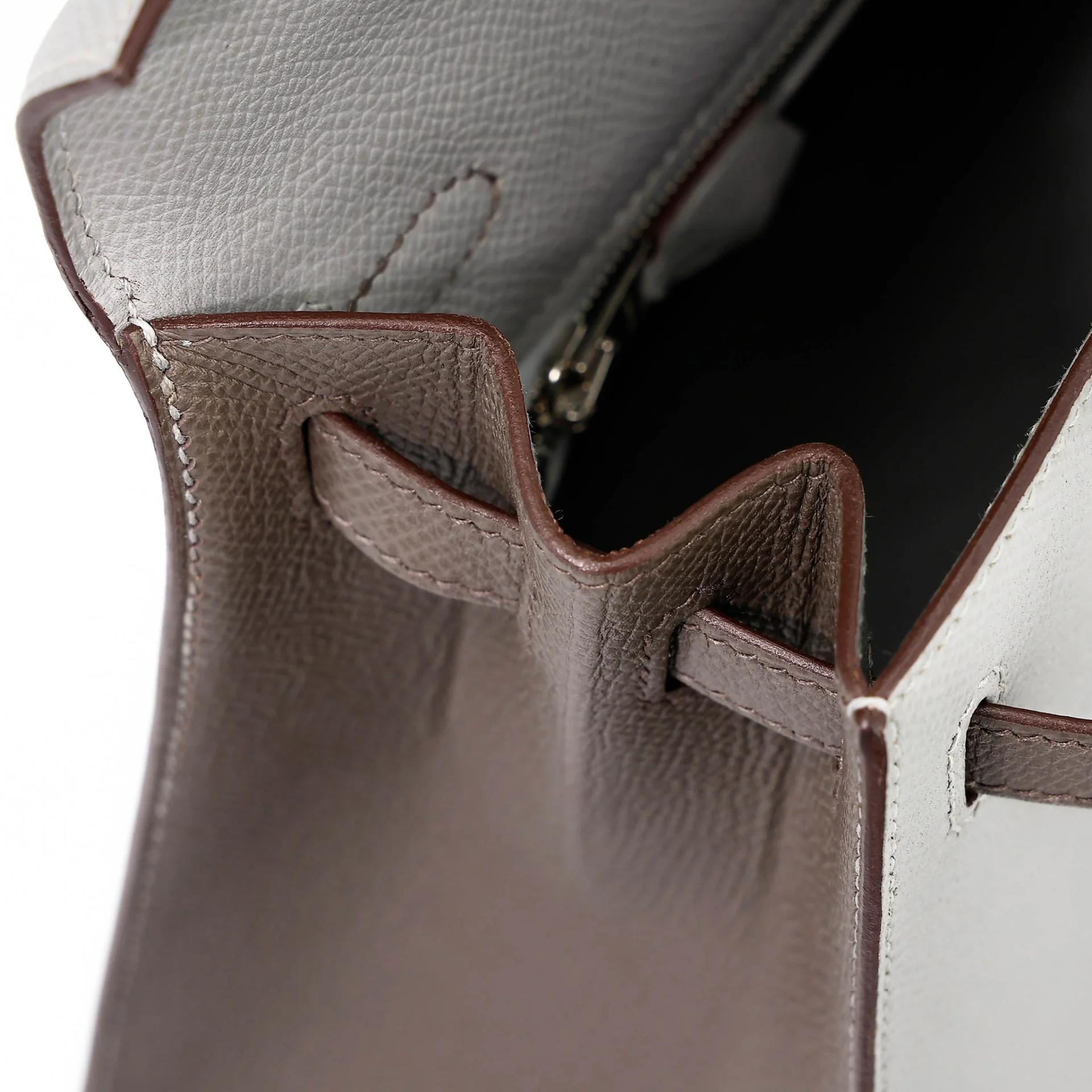 ランク NS 未使用品 HERMÈS エルメス ケリー25 セリエ グリムエット (4Z) エタン (8F) エプソン マットシルバー金具 A刻印 (2017) - 18
