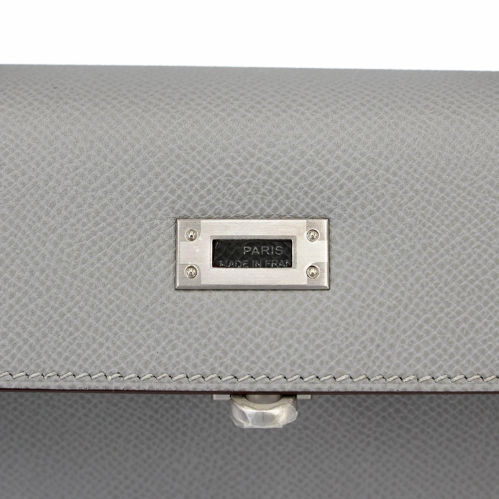 ランク NS 未使用品 HERMÈS エルメス ケリー25 セリエ グリムエット (4Z) エタン (8F) エプソン マットシルバー金具 A刻印 (2017) - 10