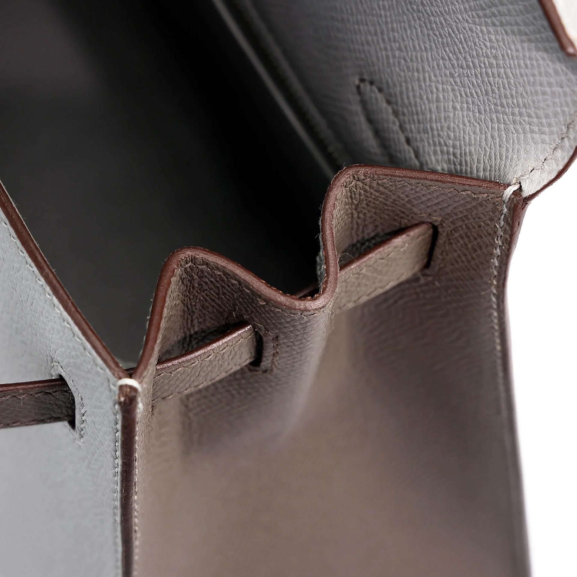 ランク NS 未使用品 HERMÈS エルメス ケリー25 セリエ グリムエット (4Z) エタン (8F) エプソン マットシルバー金具 A刻印 (2017) - 17
