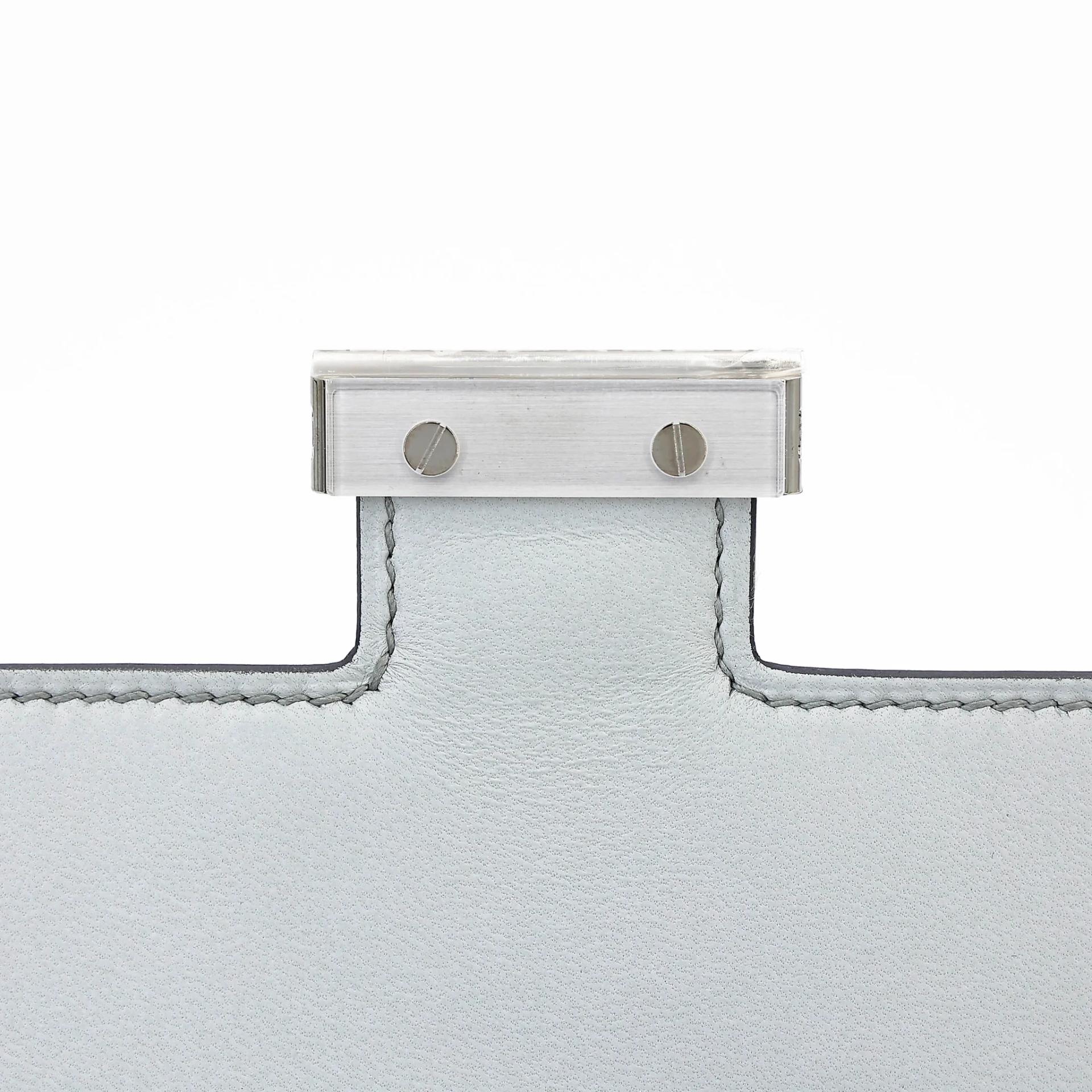 Brand New ( Rank N ) HERMÈS Constance Mini 19 Mirror Argent (05) Chamkila Palladium hardware K (2025) - 10