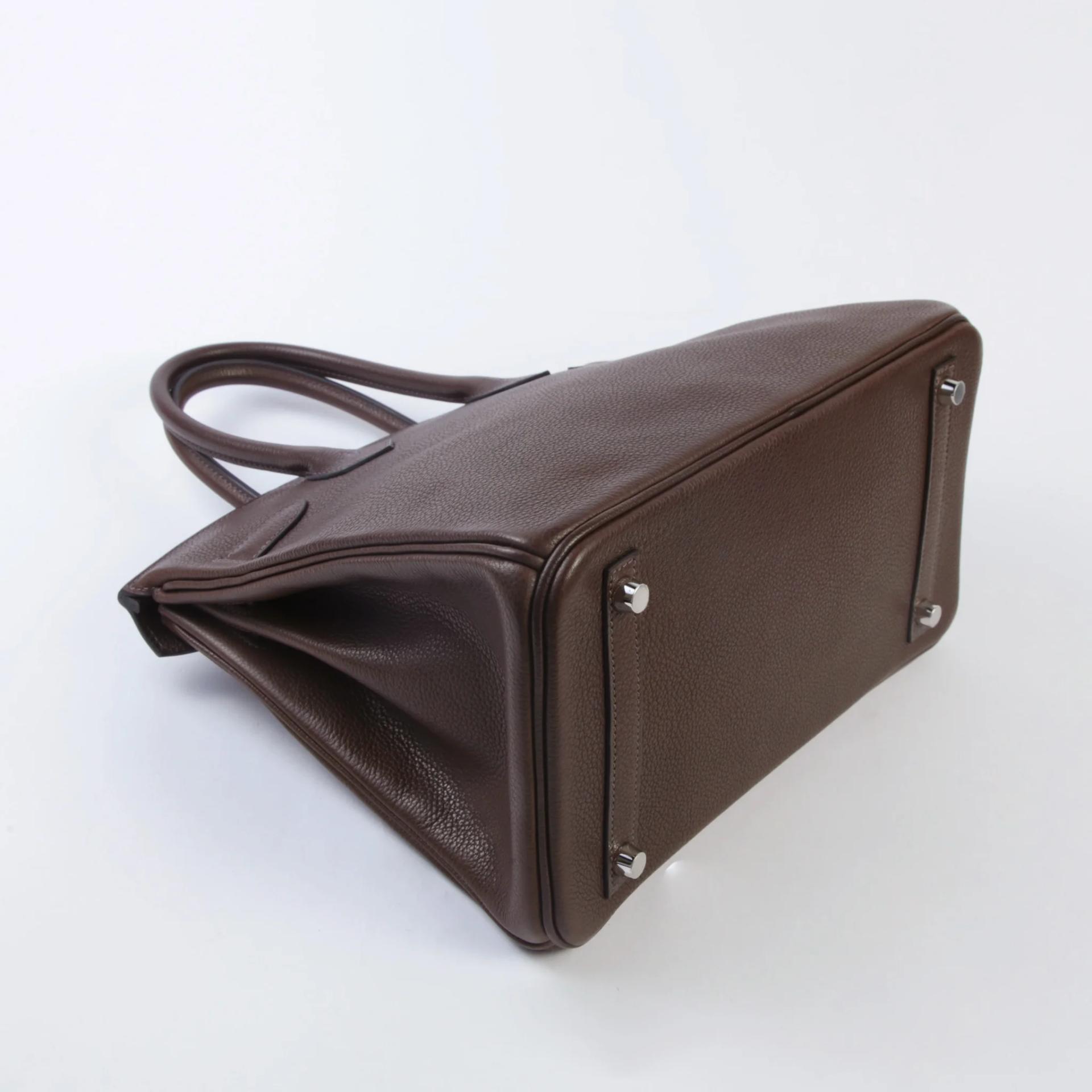 ランク NS 未使用品 HERMÈS エルメス バーキン30 エベンヌ (46) バレニア フォーブル シルバー金具 G刻印 (2026) - 6