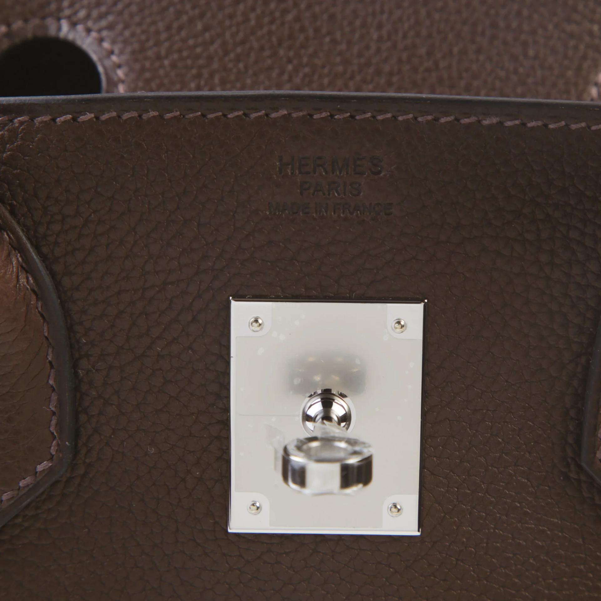 ランク NS 未使用品 HERMÈS エルメス バーキン30 エベンヌ (46) バレニア フォーブル シルバー金具 G刻印 (2026) - 9