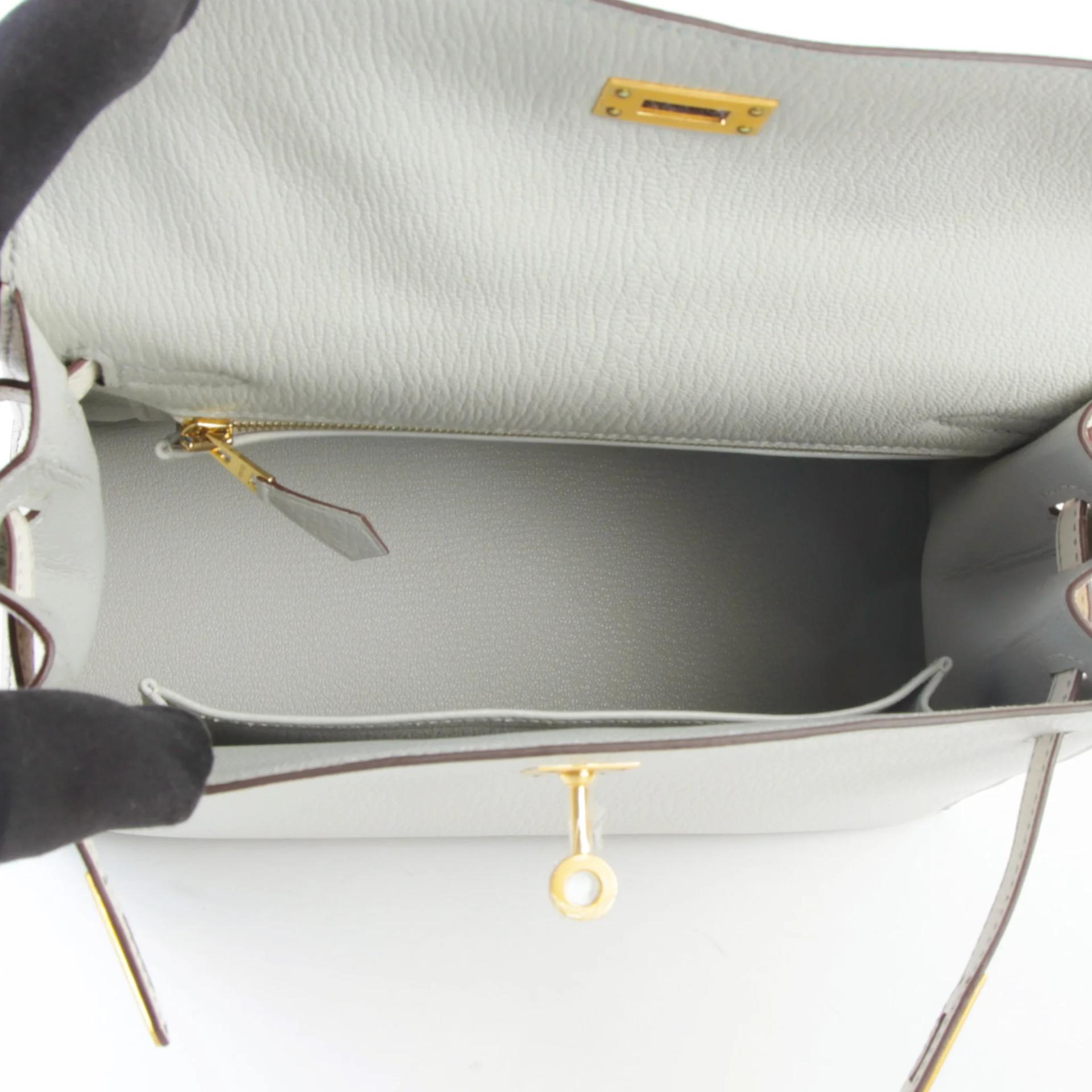 Kelly 25 Sellier Gris Perle (80) Craie (10) | GINZA XIAOMA