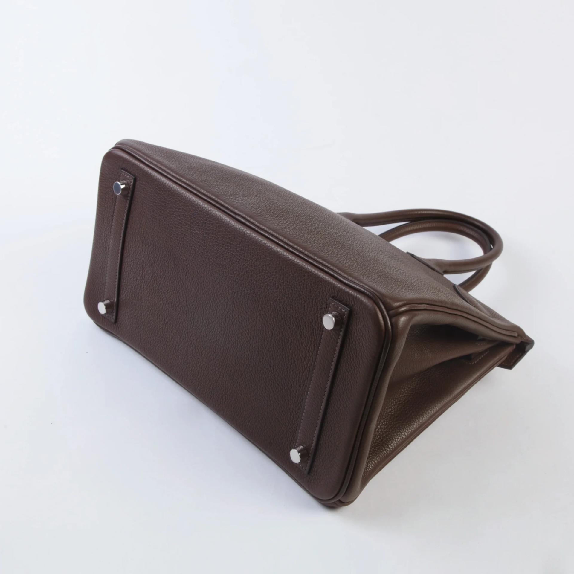 ランク NS 未使用品 HERMÈS エルメス バーキン30 エベンヌ (46) バレニア フォーブル シルバー金具 G刻印 (2026) - 7