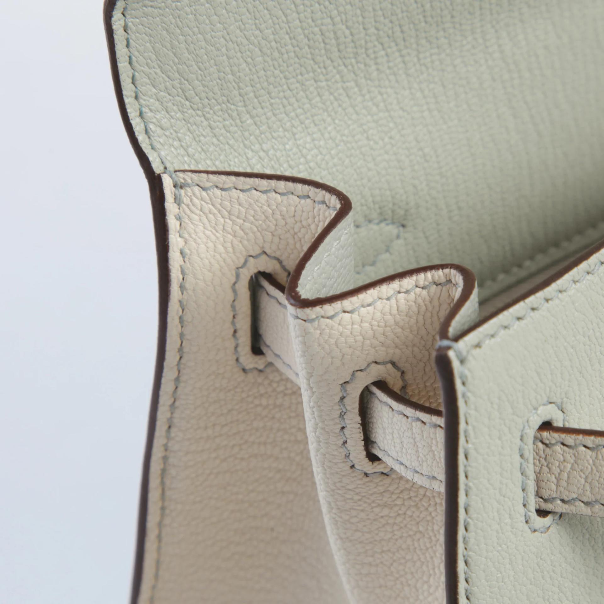 Kelly 25 Sellier Gris Perle (80) Craie (10) | GINZA XIAOMA