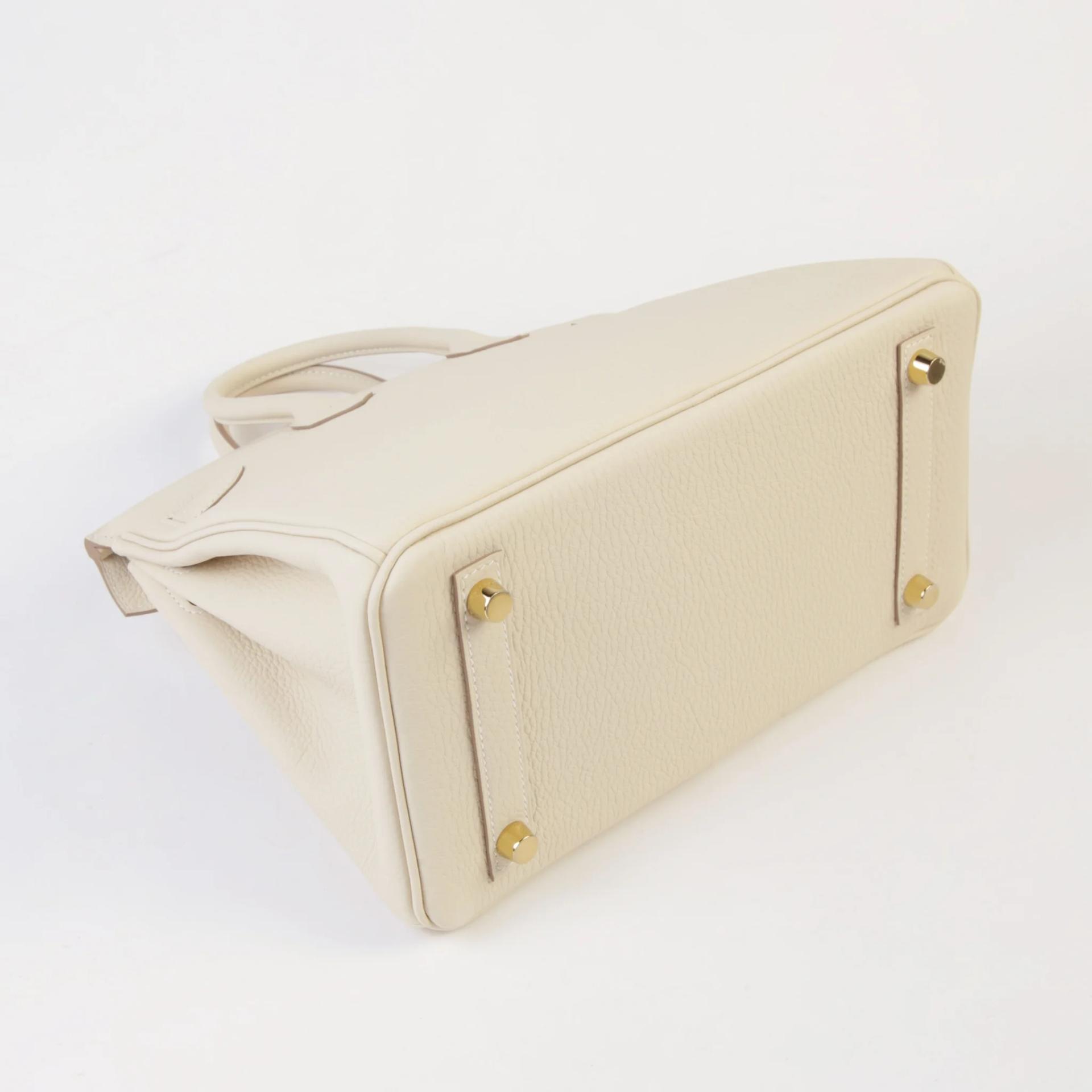 Brand New ( Rank N ) HERMÈS Birkin 25 Craie (10) Togo Gold hardware G (2026) - 6