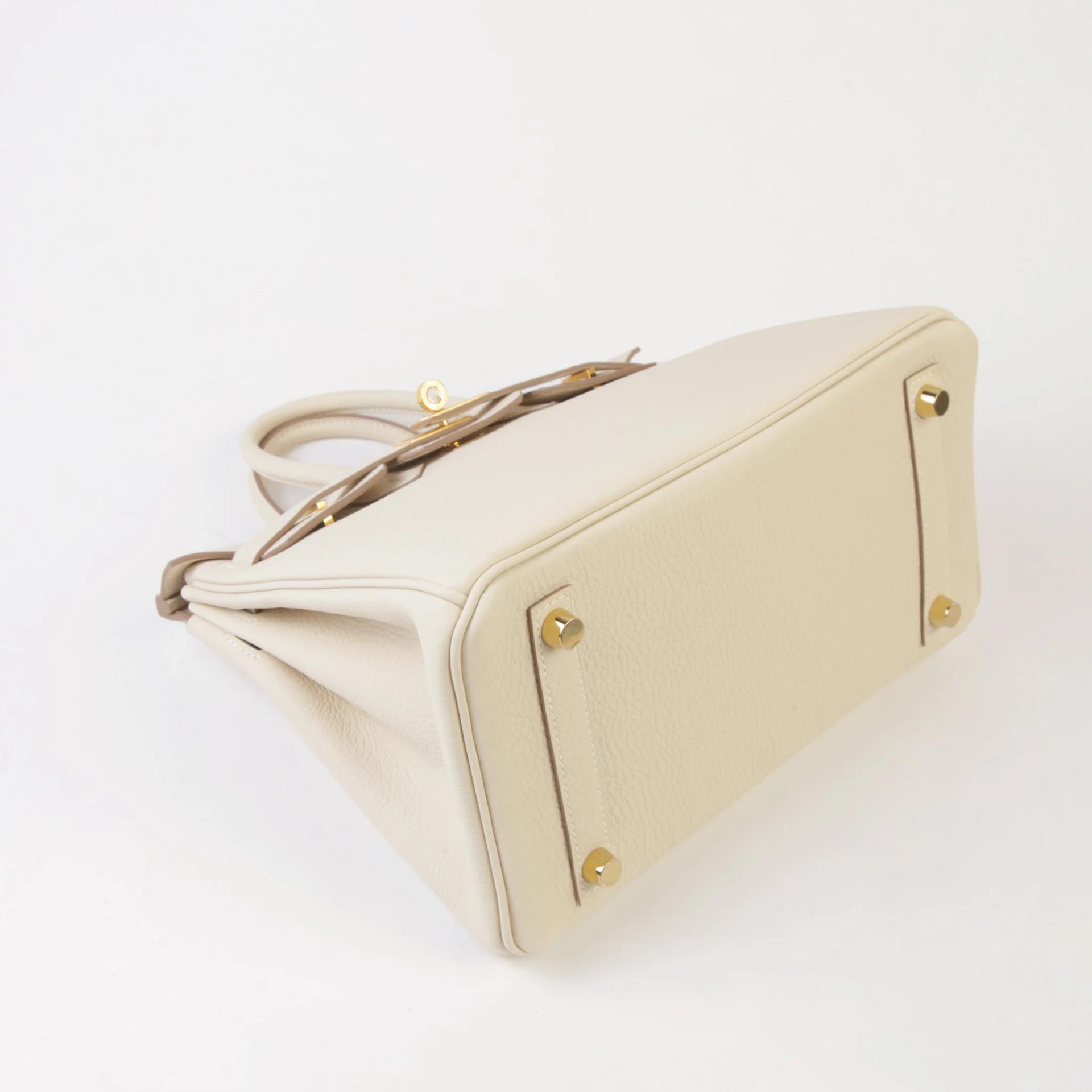 Brand New ( Rank N ) HERMÈS Birkin 25 Craie (10) Togo Gold hardware G (2026) - 4