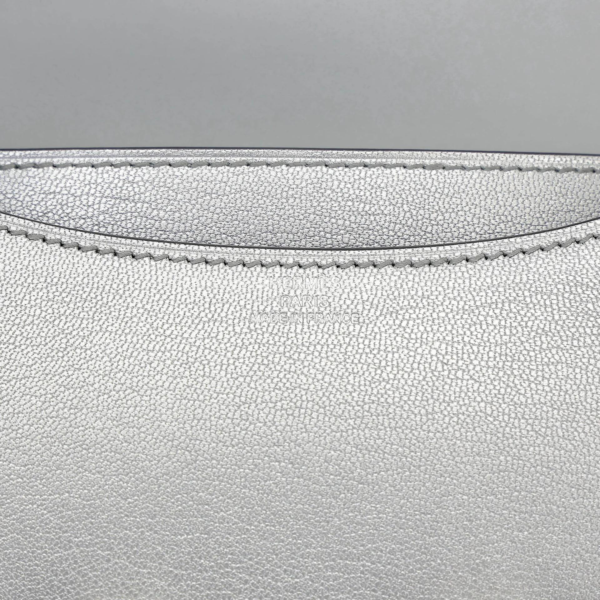 Brand New ( Rank N ) HERMÈS Constance Mini 19 Mirror Argent (05) Chamkila Palladium hardware K (2025) - 12