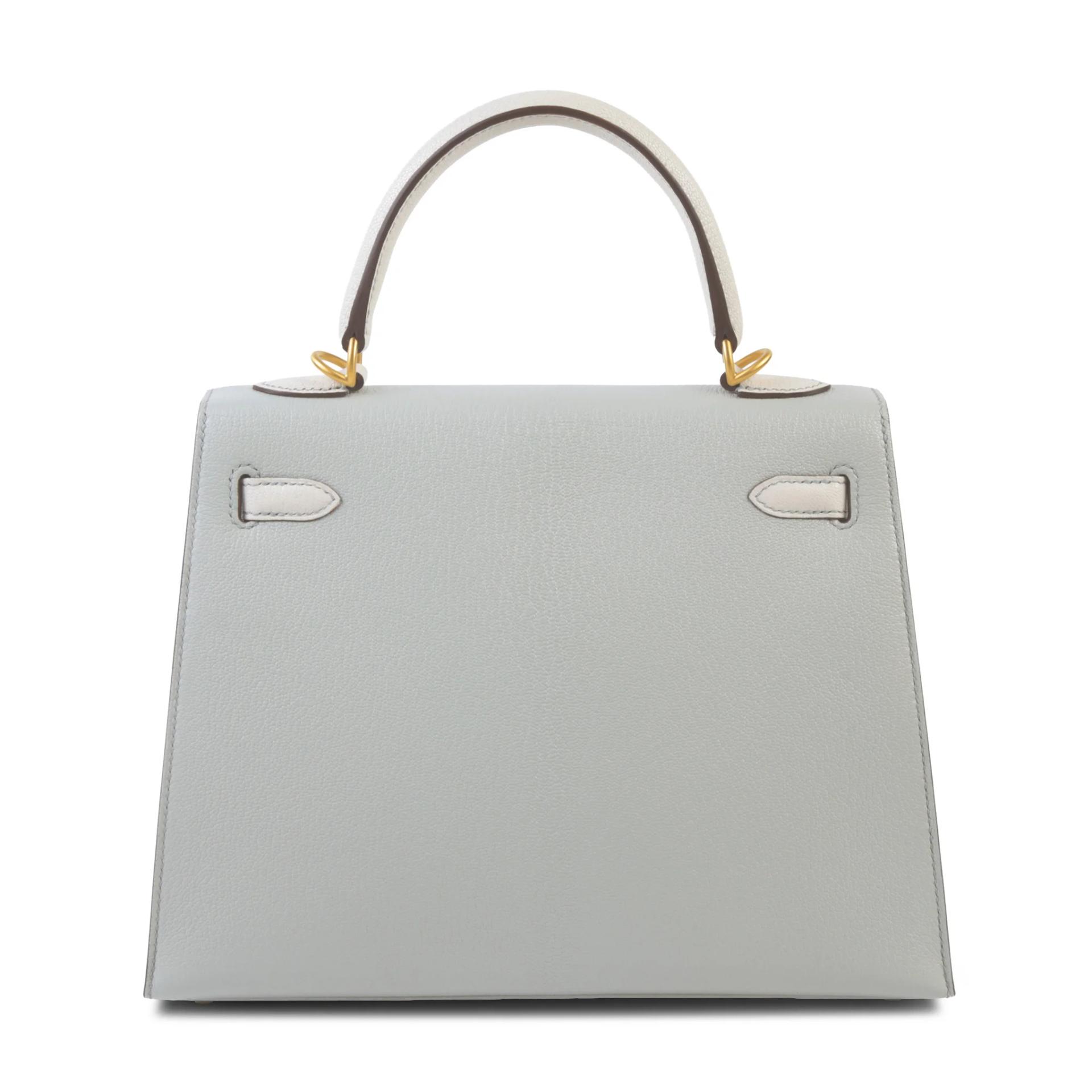 Kelly 25 Sellier Gris Perle (80) Craie (10) | GINZA XIAOMA