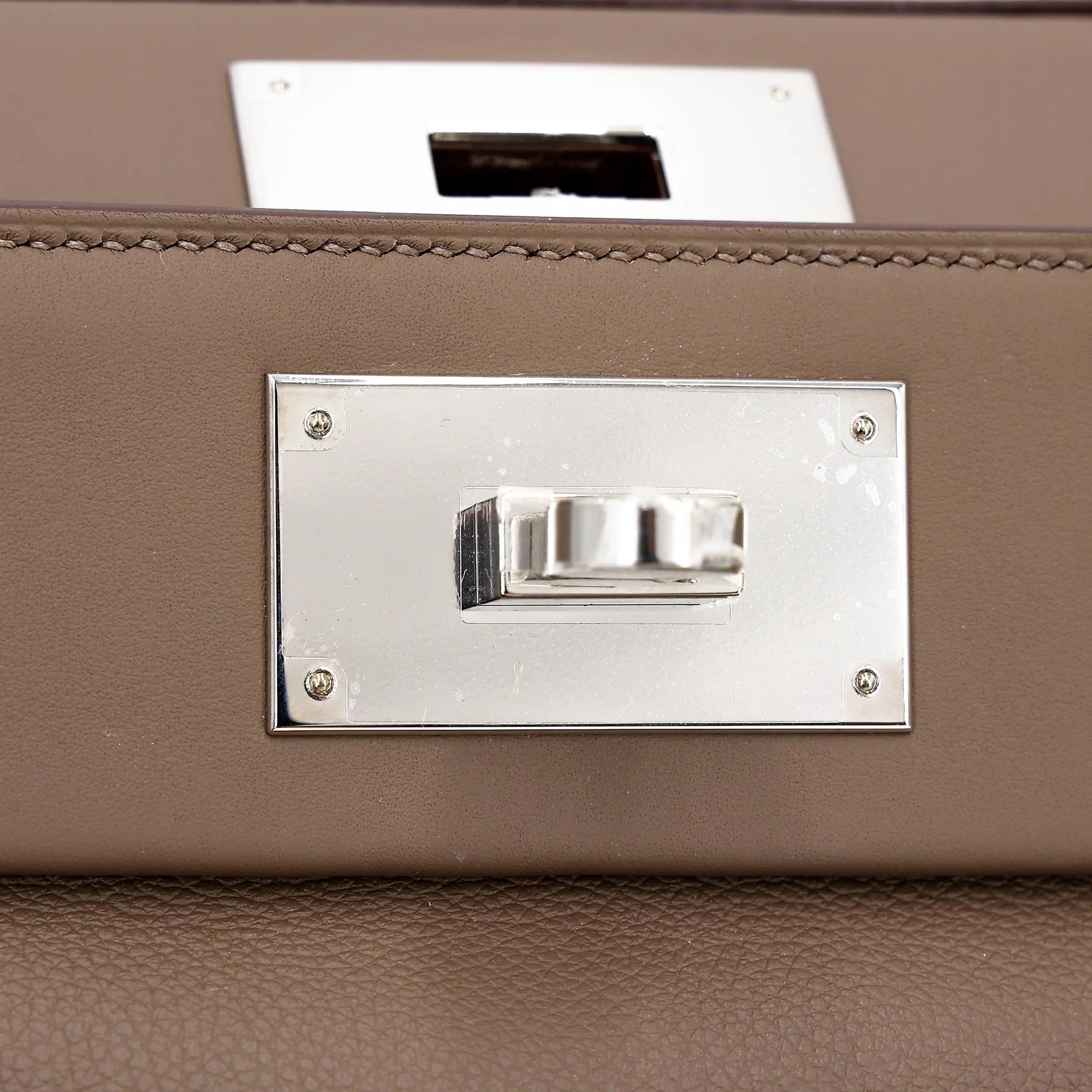 ランク NS 未使用品 HERMÈS エルメス ヴァンキャトルミニ エトゥープ (18) エバーカラー シルバー金具 W刻印 (2024) - 13