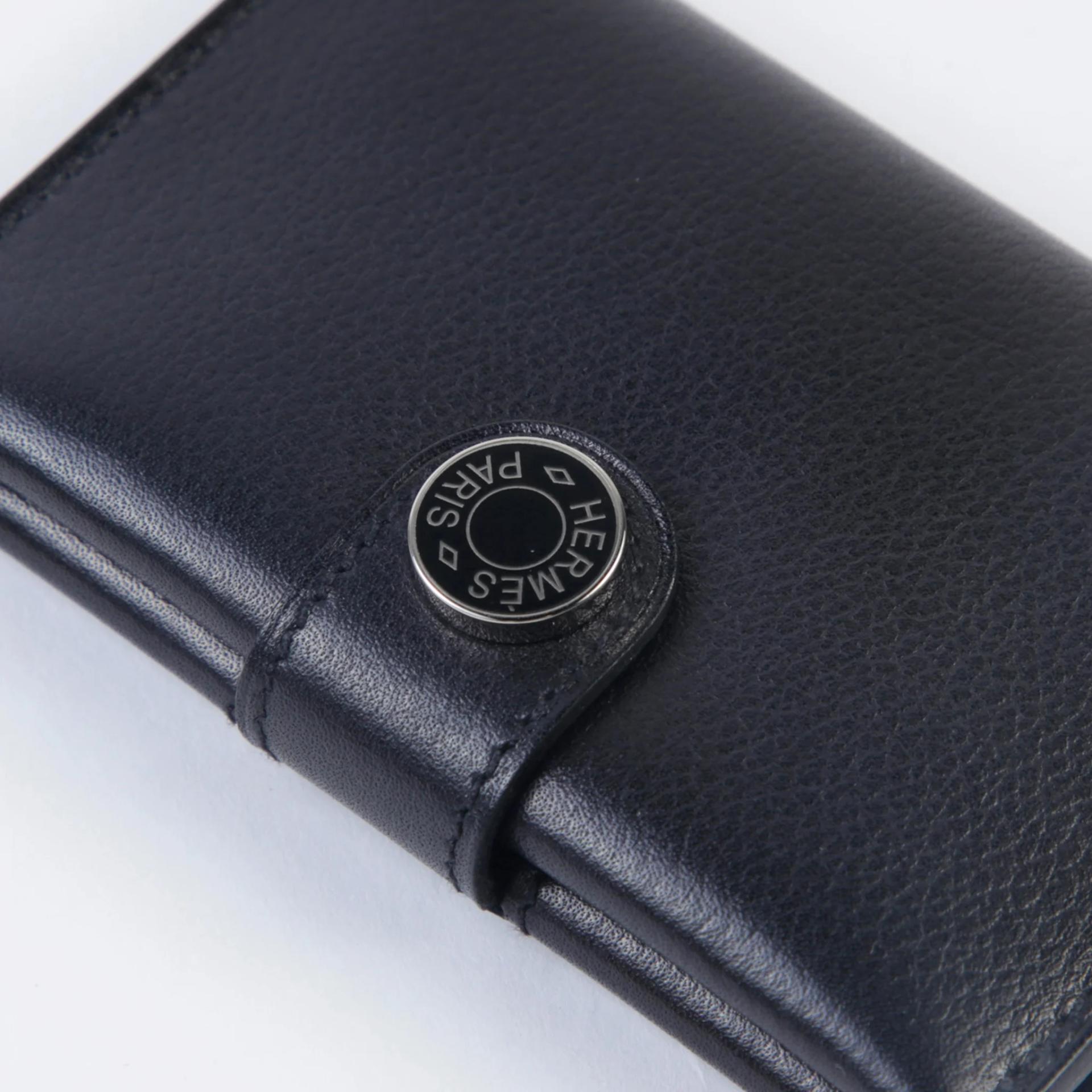 Excellent ( Rank SA ) HERMÈS RMS Card holder Noir (89) Palladium hardware B (2023) - 3