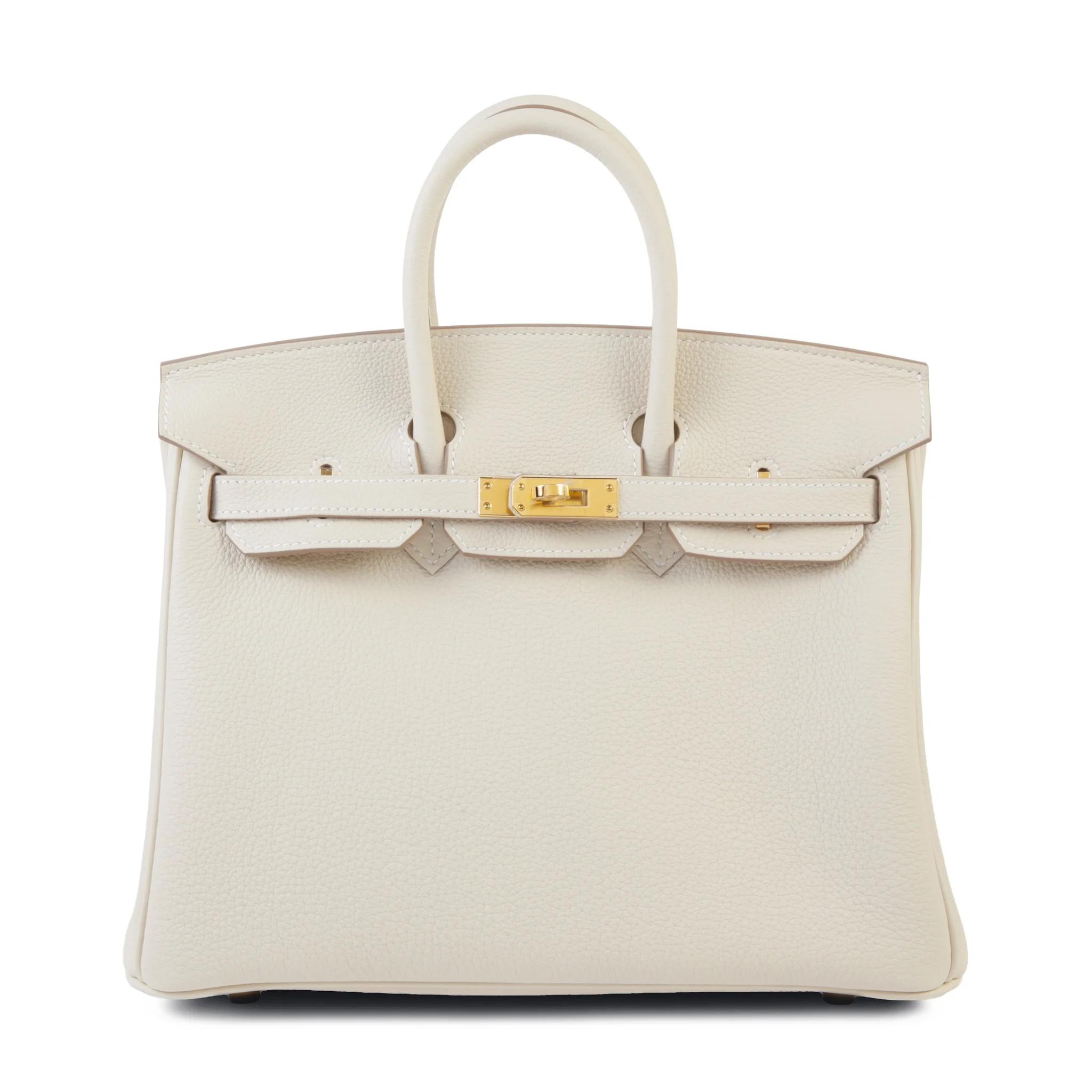 Brand New ( Rank N ) HERMÈS Birkin 25 Craie (10) Togo Gold hardware G (2026) - 1