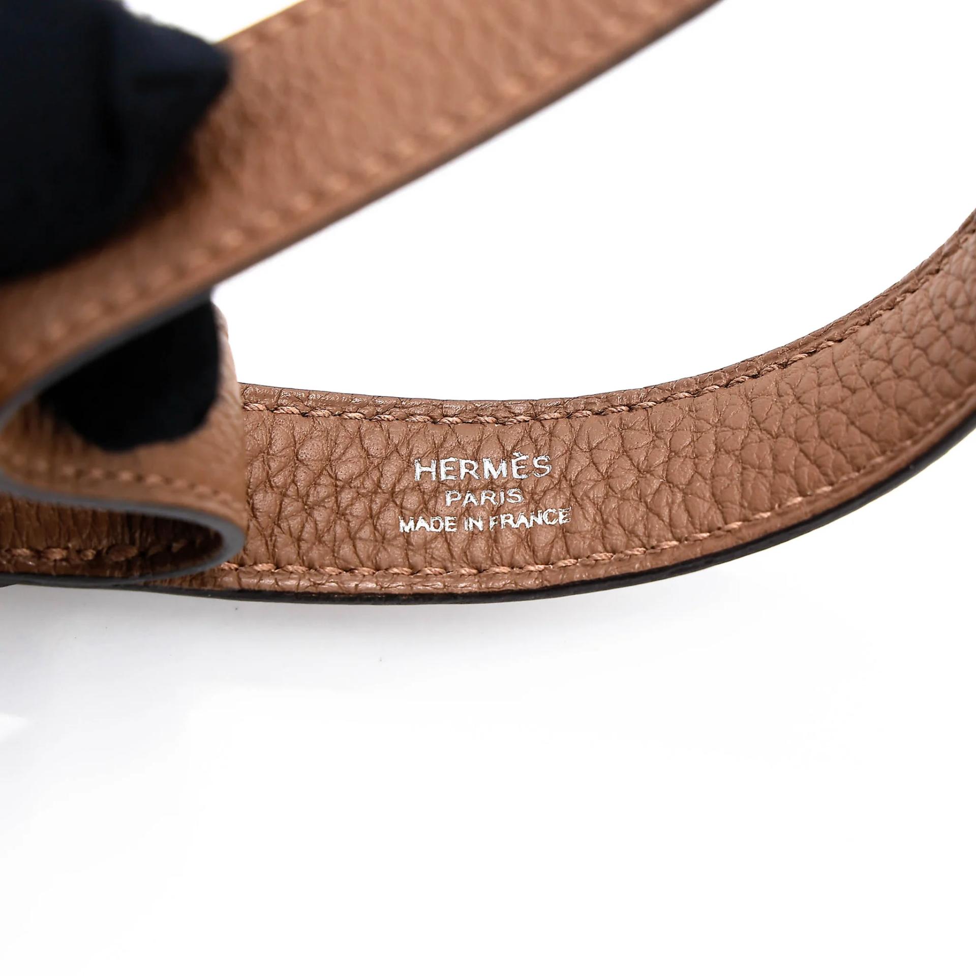 Unused ( Rank NS ) HERMÈS Cabavertige 24 pouch Alezan (3G) Togo Palladium hardware - 10