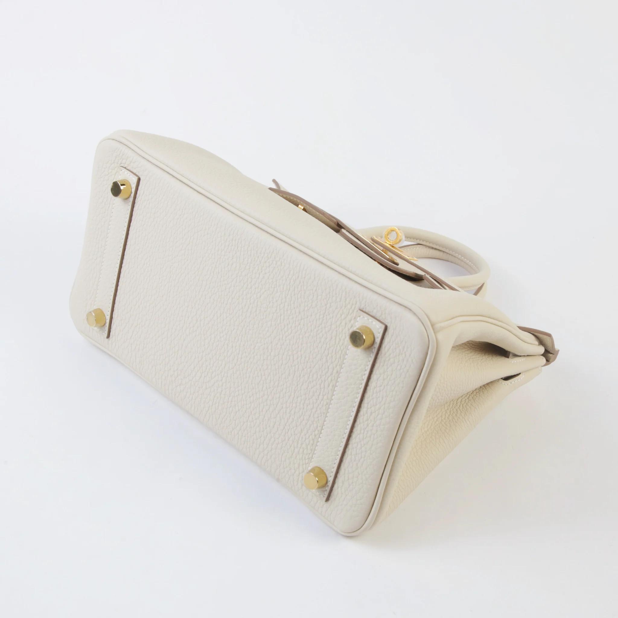 Brand New ( Rank N ) HERMÈS Birkin 25 Craie (10) Togo Gold hardware G (2026) - 5